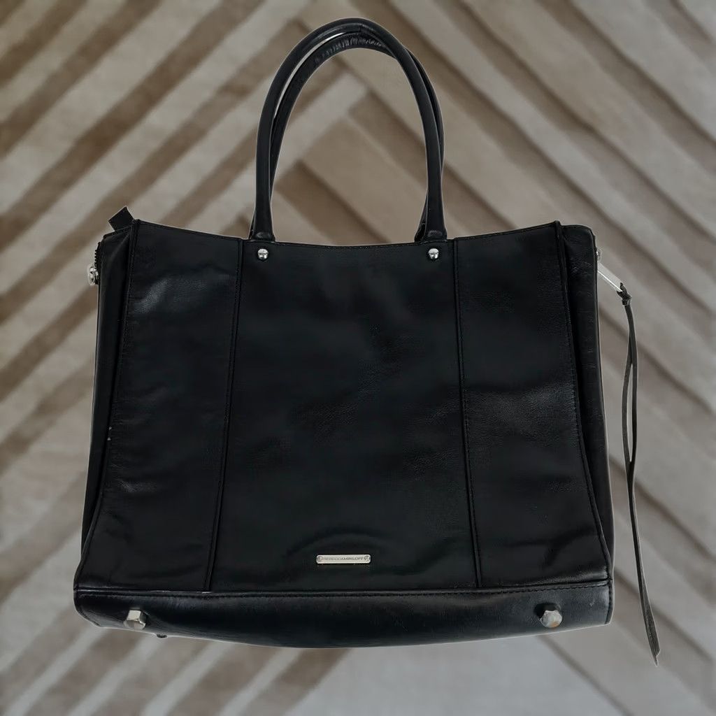 Rebecca Minkoff Rebecca Minkoff M.A.B. Morning After Bag Tote Black Leather Silver Hardware Size ONE SIZE - 1 Thumbnail