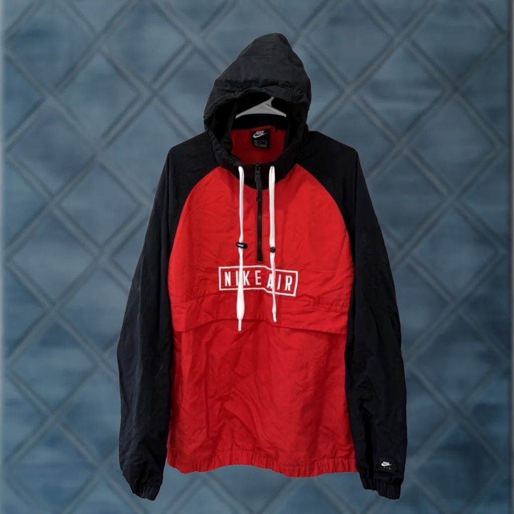 Nike Nike Air Jacket Mens Medium Hooded Windbreaker Pullover Zip Pockets Red BV5163-657 Size US M / EU 48-50 / 2 - 1 Thumbnail
