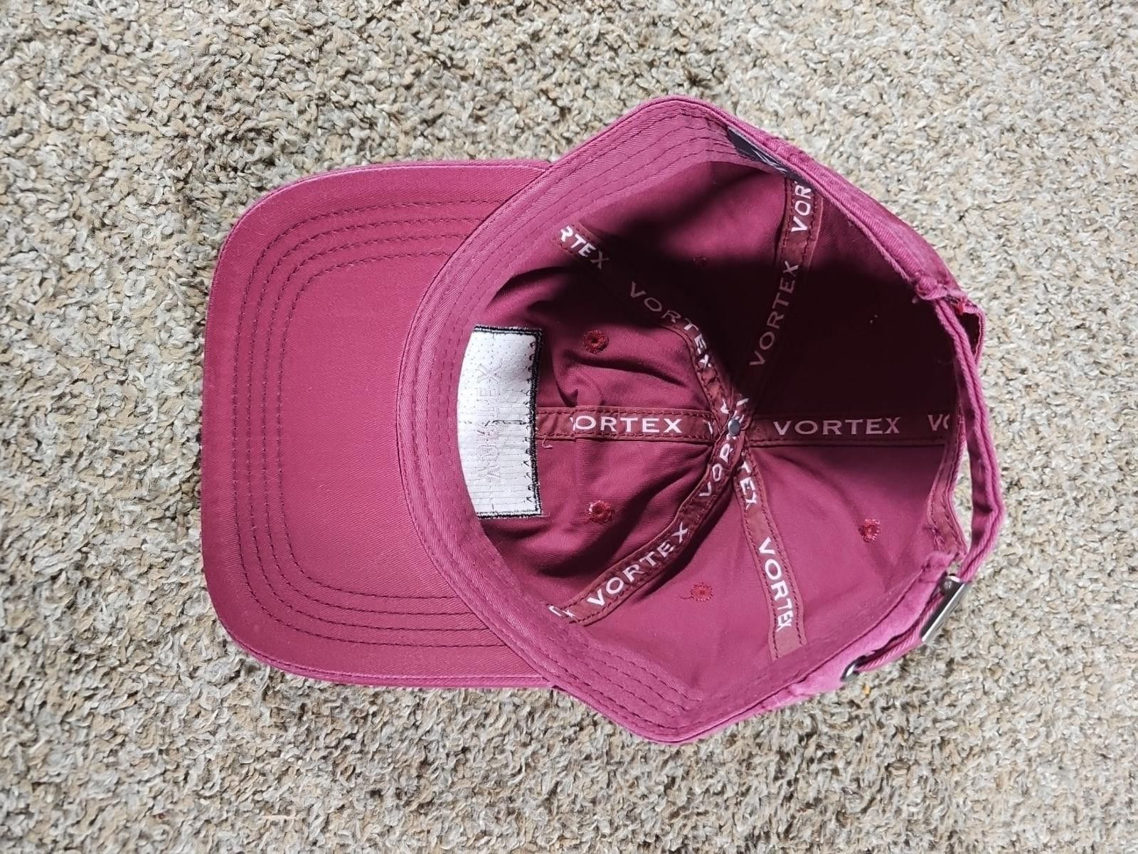 Other Vortex Optics Dad Flag USA Burgandy Wine Mens Strapback Hat Size ONE SIZE - 6 Thumbnail