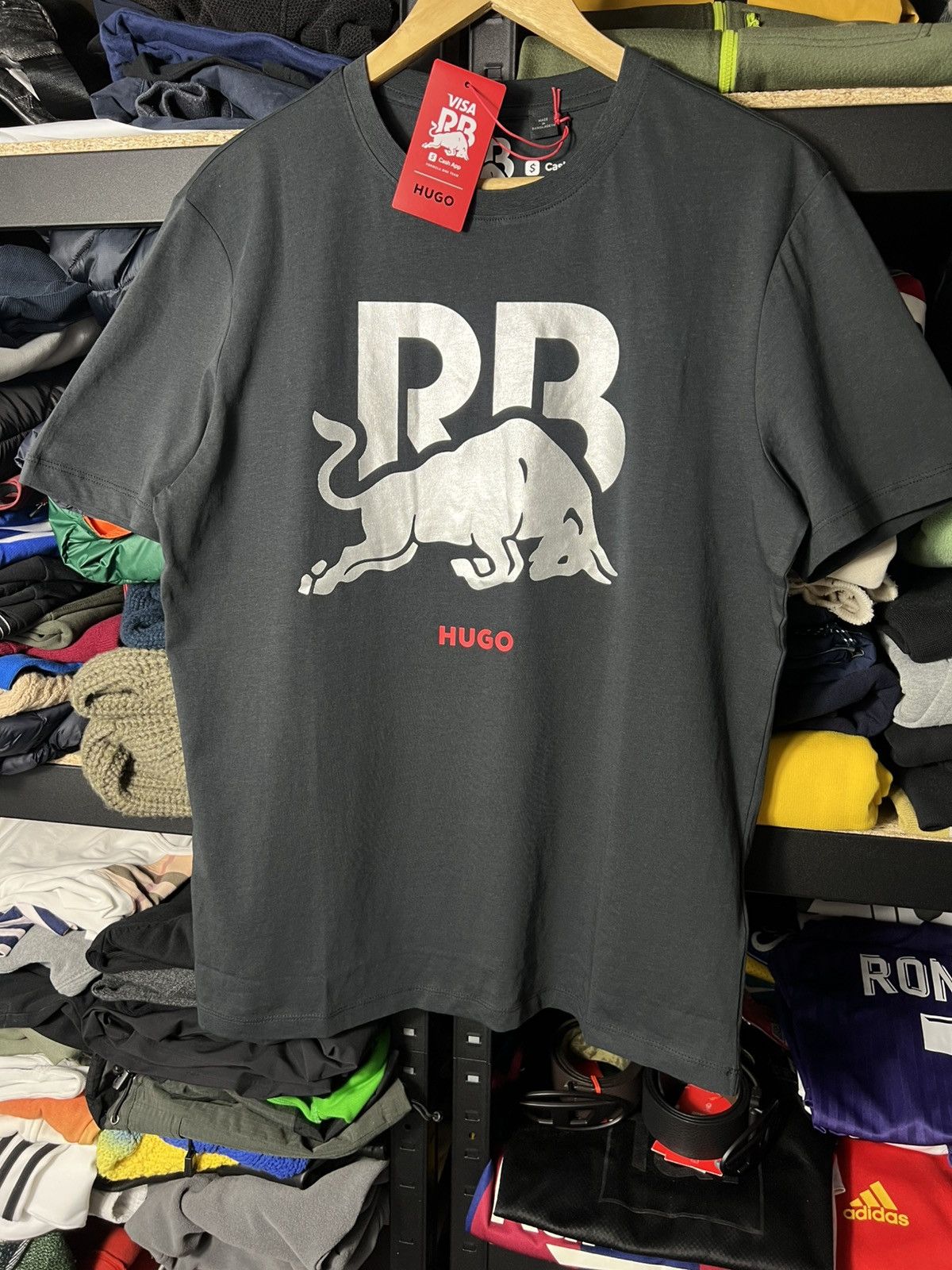 Hugo HUGO Red Bull Racing F1 T-Shirt Visa Cash App Black Y2K Size US S / EU 44-46 / 1 - 5 Thumbnail