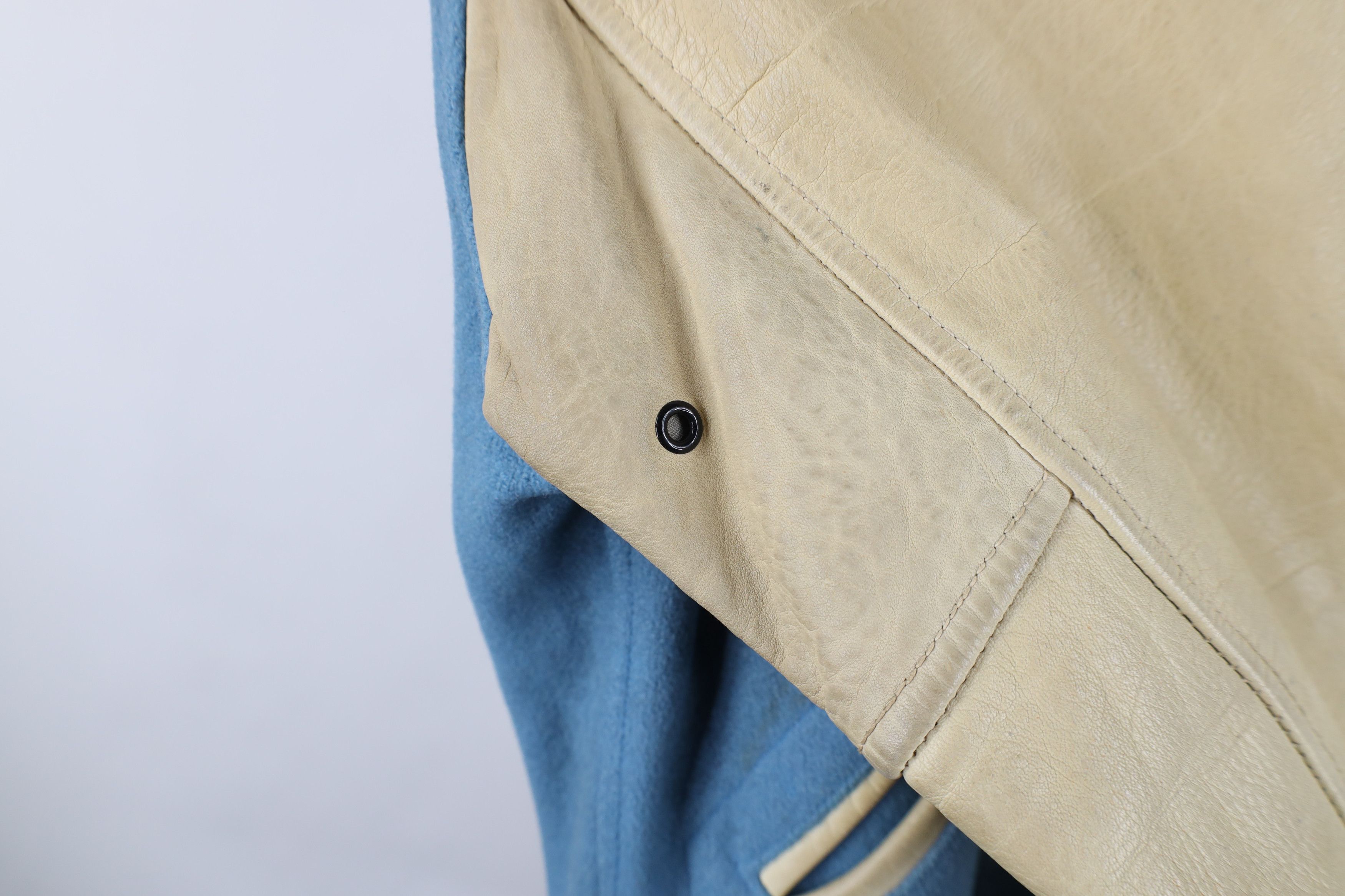 Vintage Vintage 50s Wool Leather Chain Stitch Varsity Jacket USA Size US L / EU 52-54 / 3 - 8 Thumbnail