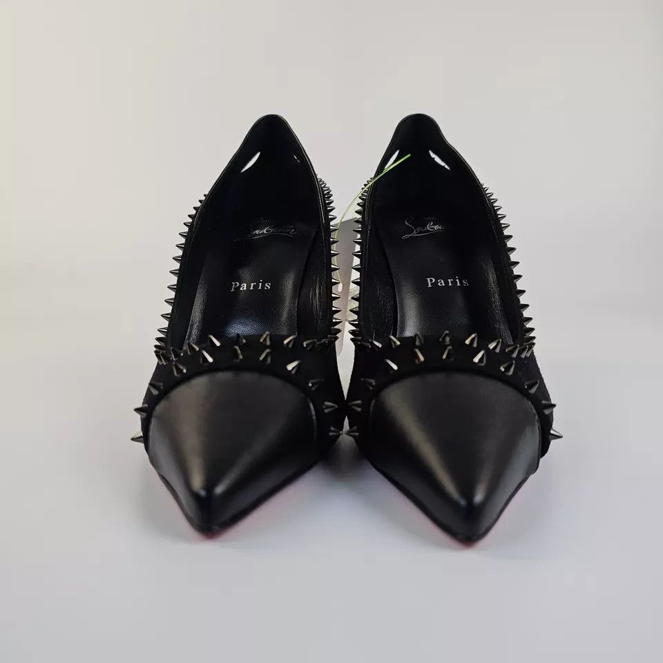 Christian Louboutin o1s1wg110125 Duvette Spikes 85mm Pumps in Black Size US 6 / IT 36 - 2 Thumbnail