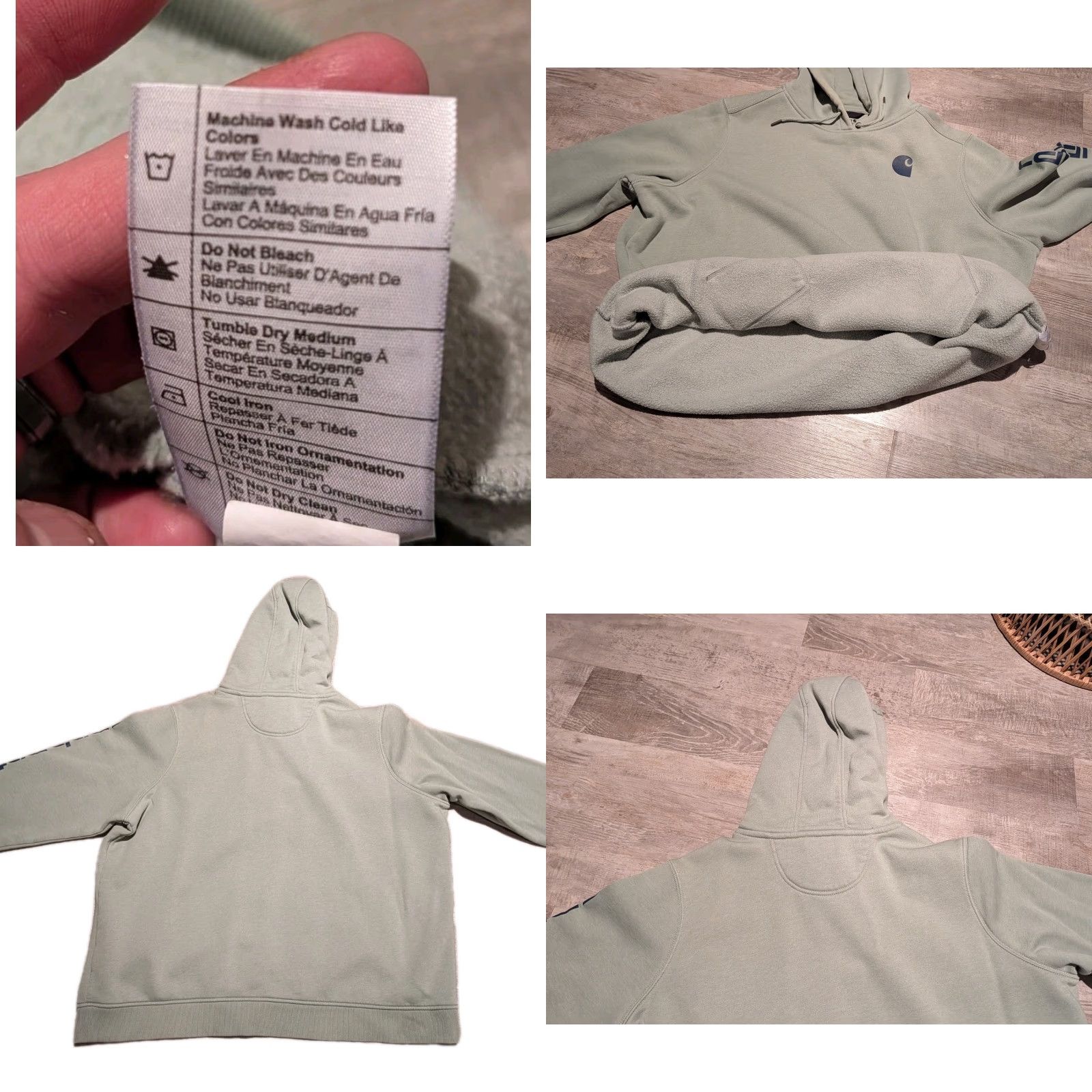 Carhartt Carhartt Sweatshirt Women Clarksburg Graphic Sleeve Mint Green Hooded 3X Activewear Size XXL / US 16-18 / IT 52-54 - 10 Thumbnail