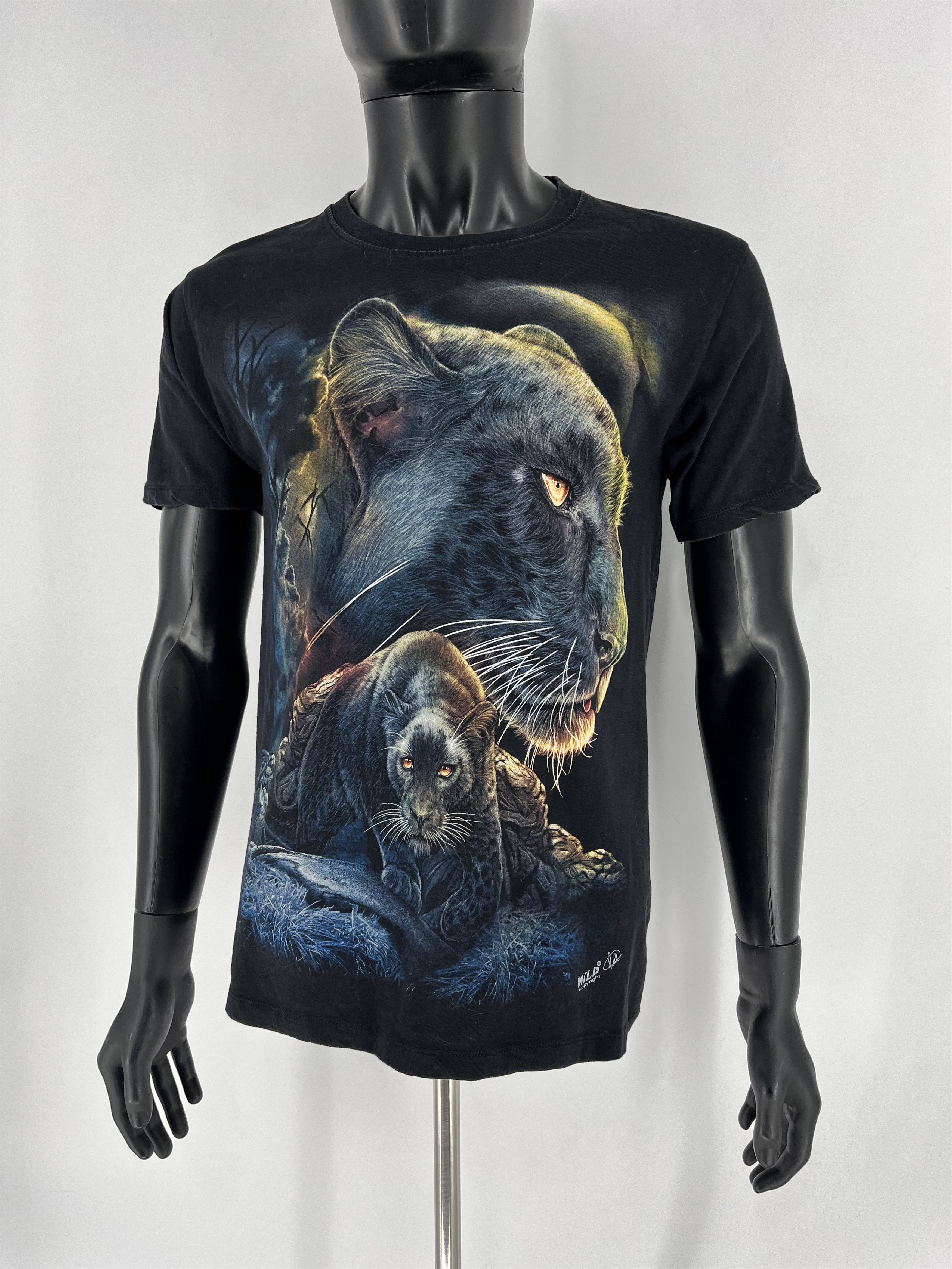 Vintage Vintage Y2K 90s Painted Tiger Face Graphic T-shirt Size US M / EU 48-50 / 2 - 5 Thumbnail