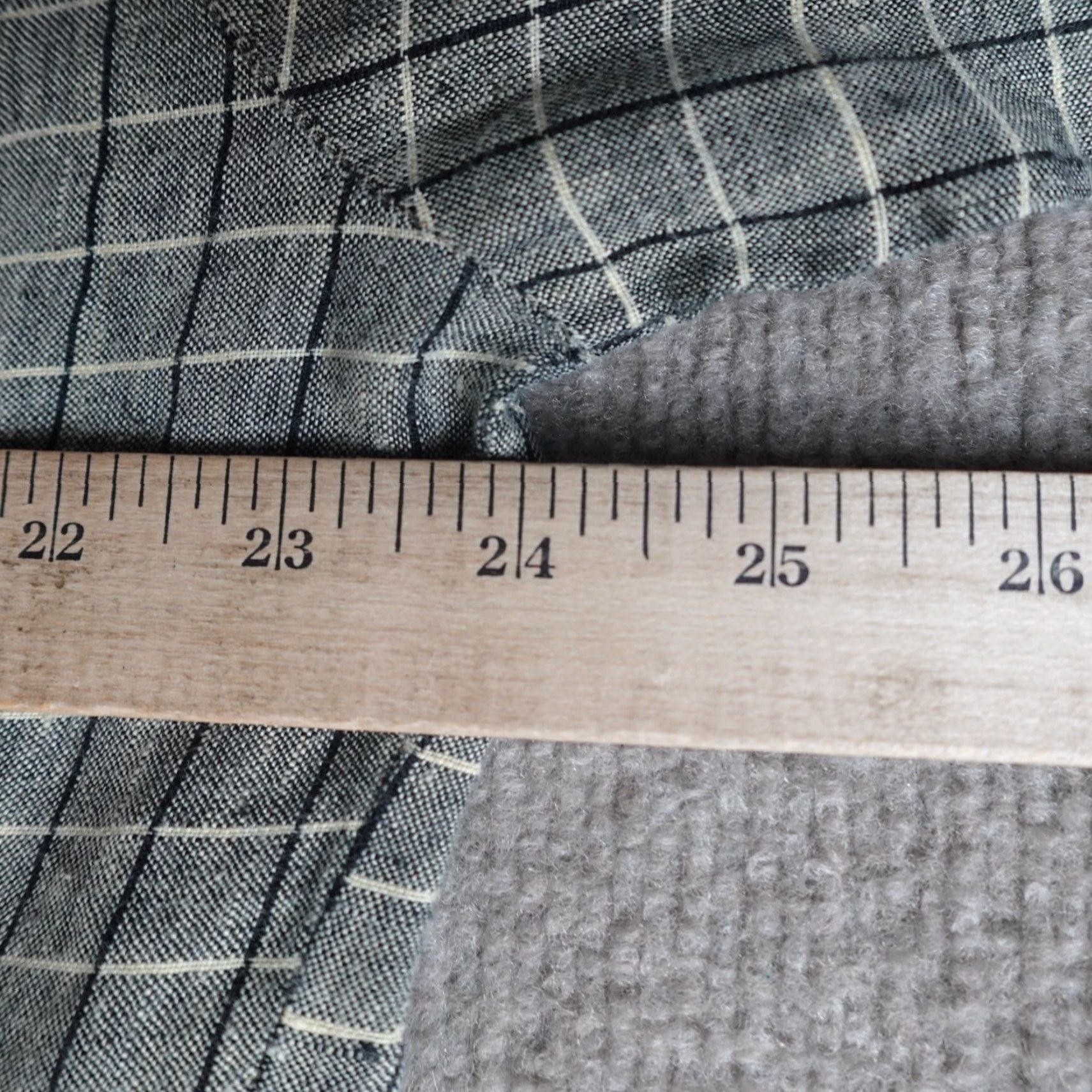 FLAX FLAX Womens Top L Gray Plaid 100% Linen Back Pockets Collarless Snap Shirt Size L / US 10 / IT 46 - 5 Thumbnail