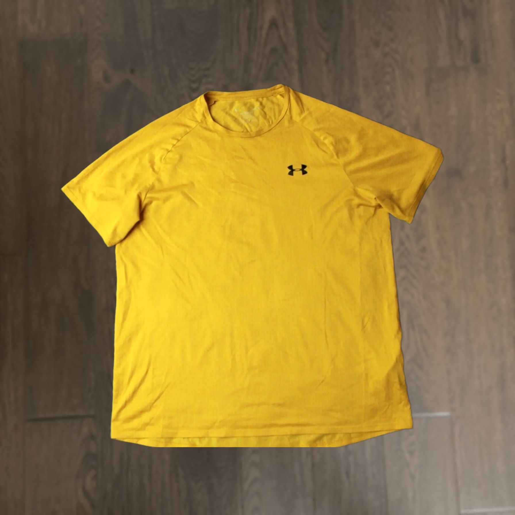 Under Armour Under Armour Tech Tee Shirt Mens L Yellow 100% Polyester Short Sleeve 2020 Classic Fit Training Jersey Shirt Size US L / EU 52-54 / 3 - 1 Thumbnail