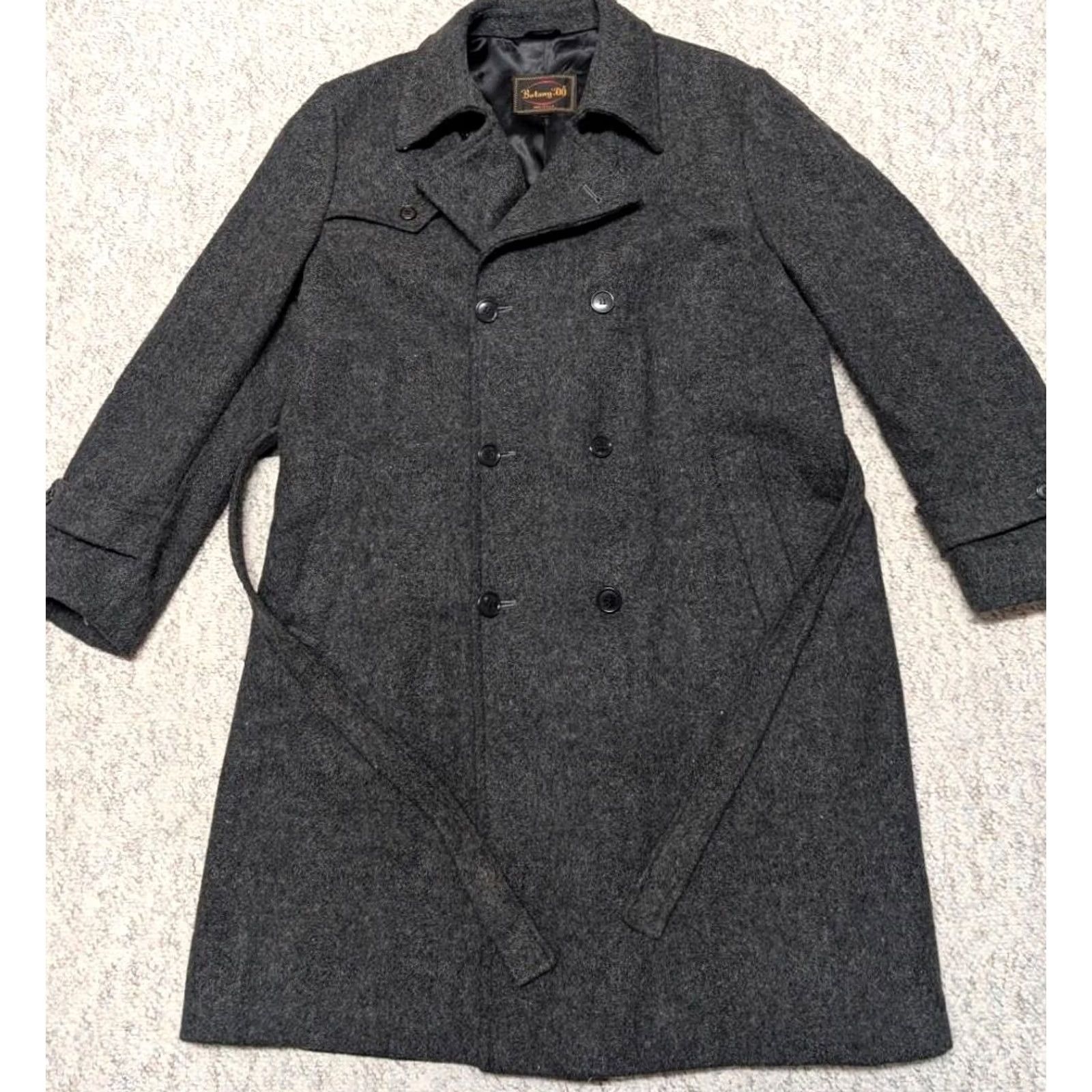 Doublet VINTAGE Botany 500 overcoat Coat Mens XL Gray Wool Double Breasted Belted Trench Coat Size US XL / EU 56 / 4 - 5 Thumbnail