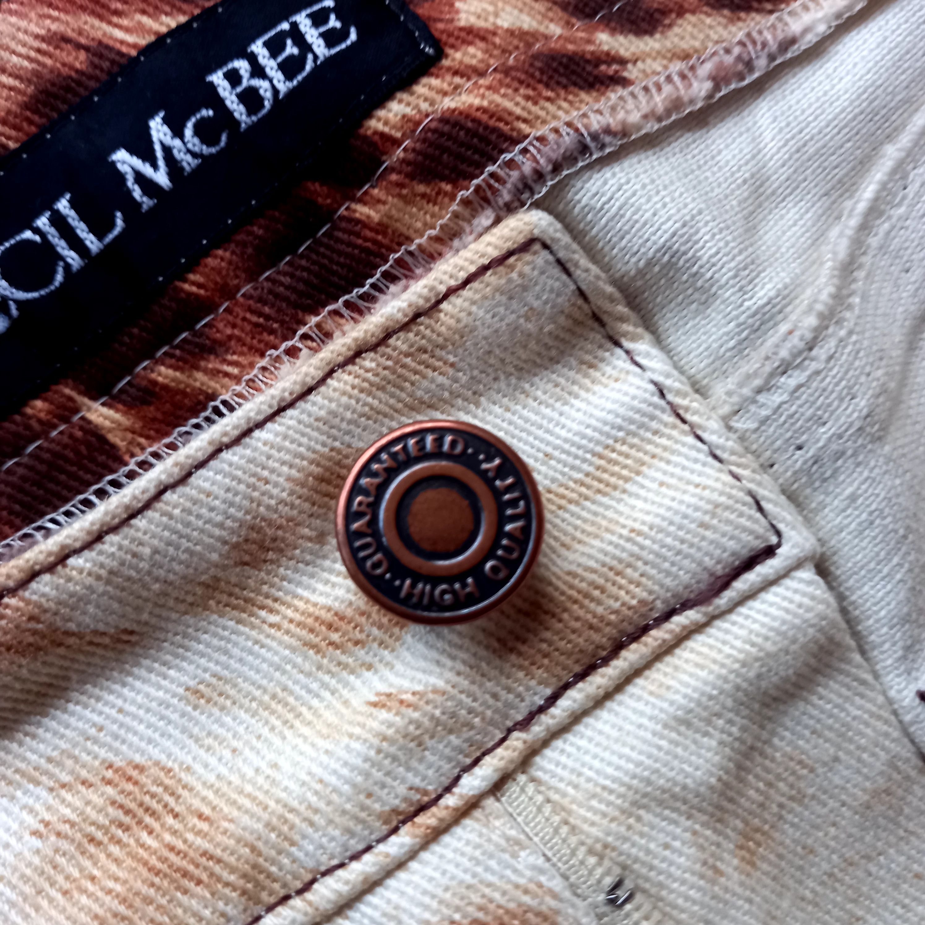 Japanese Brand 2000s Cecil McBee - Tiger Pattern Flared Pants Size 28" / US 6 / IT 42 - 5 Thumbnail