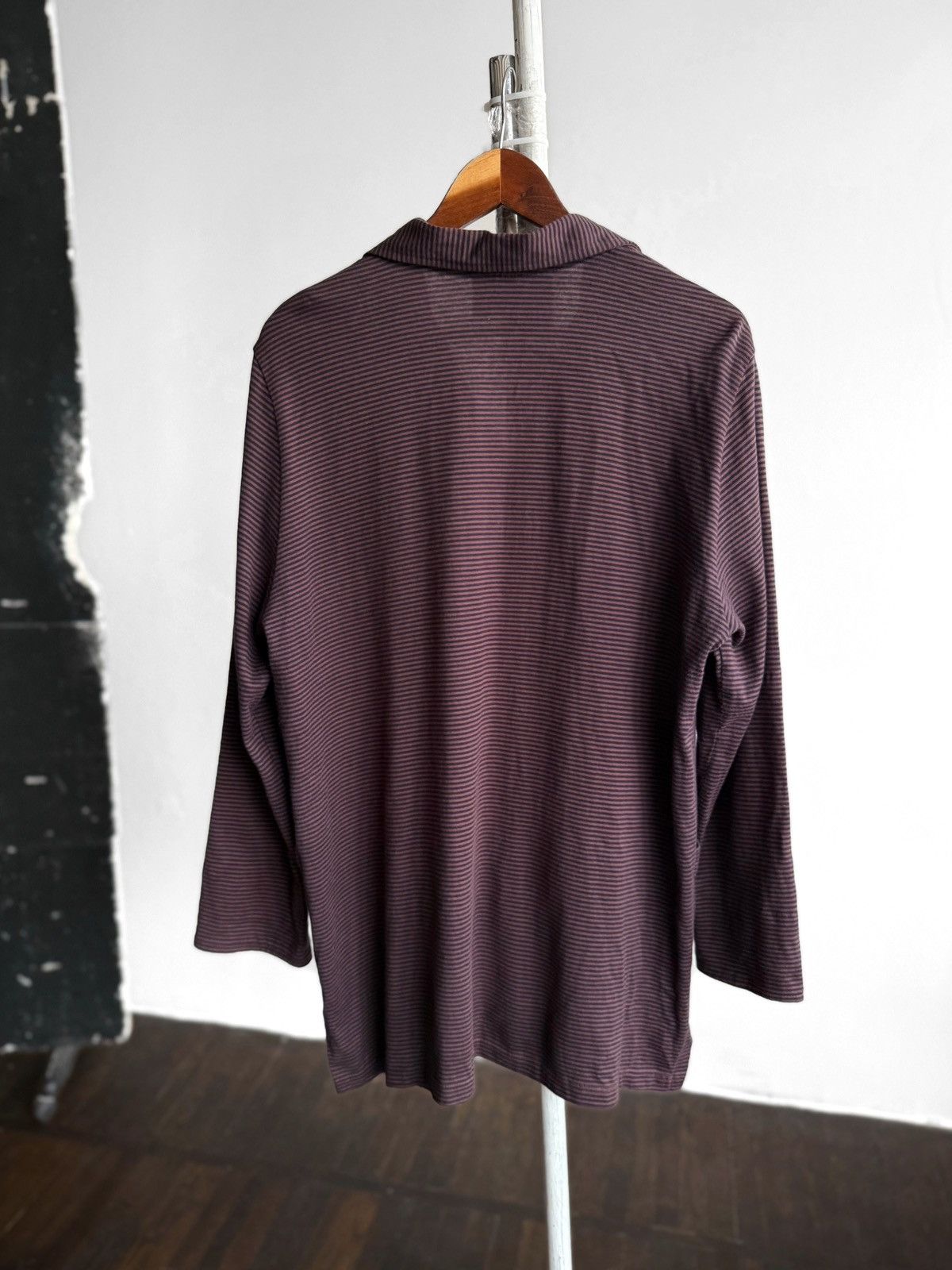 Marimekko Marimekko Marja Suna Vintage Women Burgundy Striped Cardigan Size L / US 10 / IT 46 - 2 Thumbnail