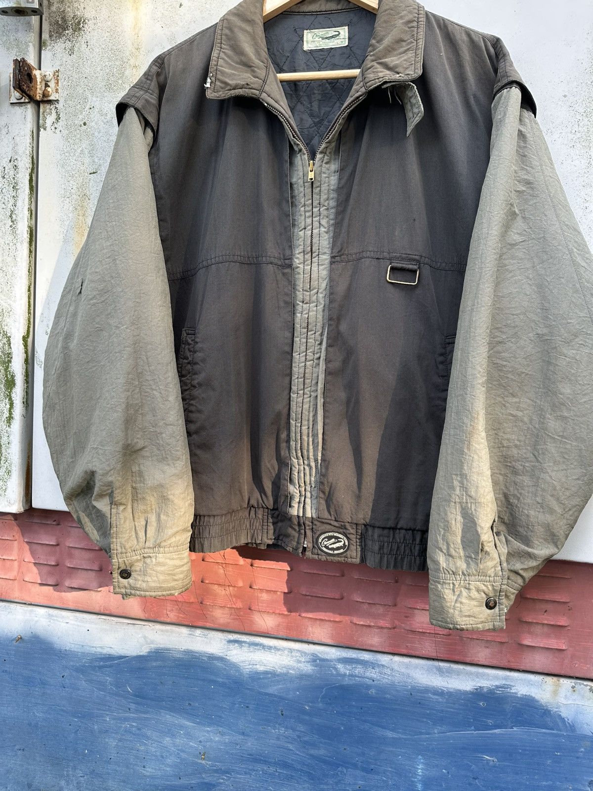 Vintage 👹Vintage THRASHED Crocodile Classic Bomber Jacket Size US M / EU 48-50 / 2 - 5 Thumbnail