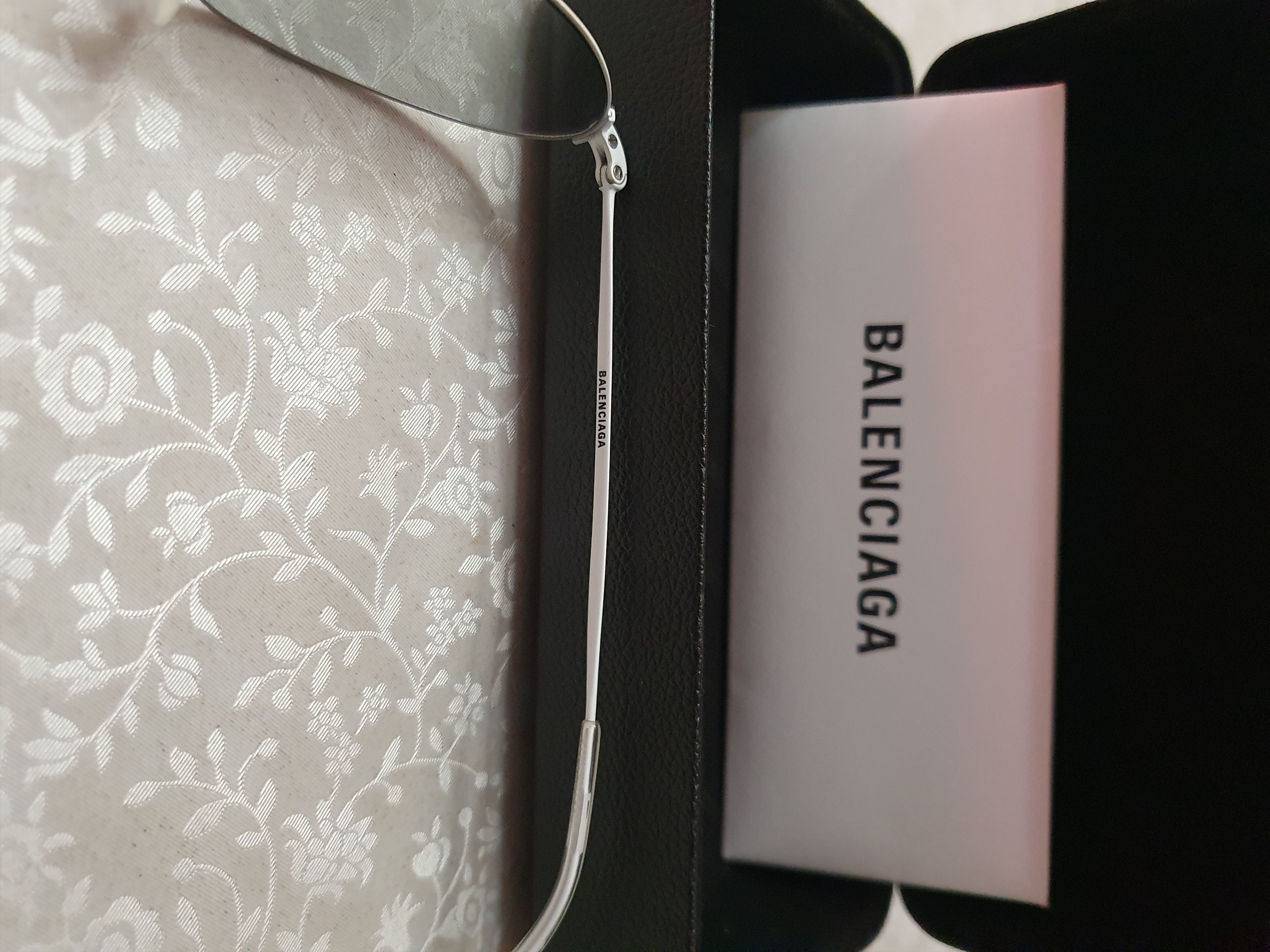 Balenciaga Balenciaga Unisex White Rainbow-Multilogo Y2k Sunglasses Size ONE SIZE - 6 Thumbnail