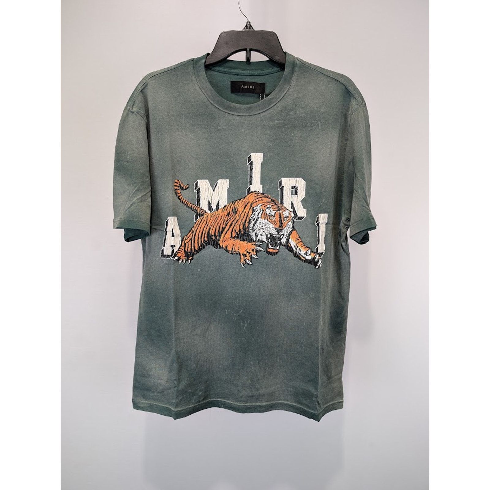 Amiri o1rshd1 Q:2 / Vintage Tiger Tee T-shirt in Green Size US S / EU 44-46 / 1 - 1 Thumbnail