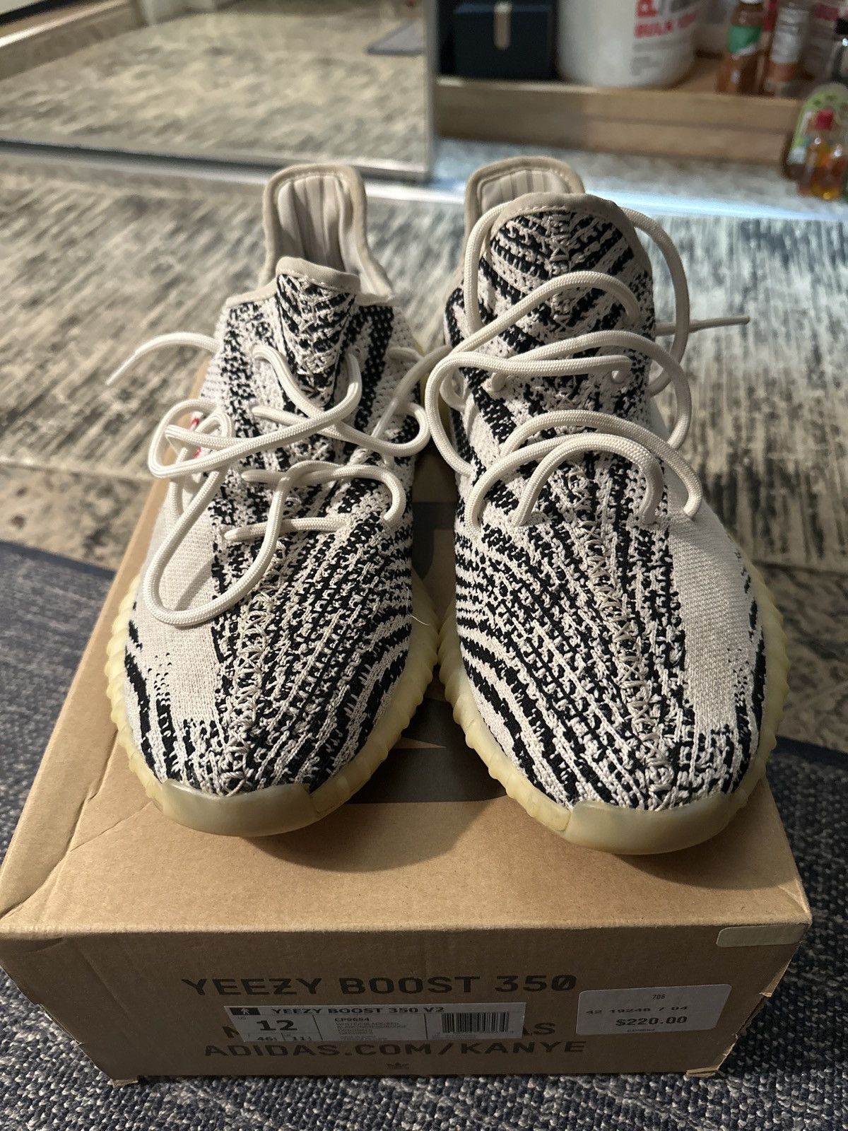 image of Adidas x Yeezy Season Yeezy Boost 350 V2 Shoes in White, Men's (Size 12)