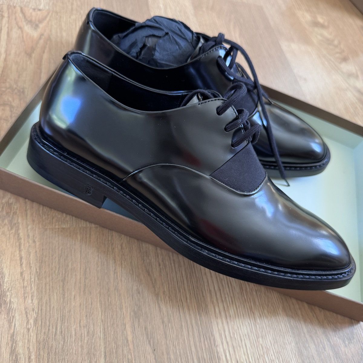 Burberry Burberry Streamdale leather lace-up shoes In Black Size 40 Size US 7 / EU 40 - 3 Thumbnail
