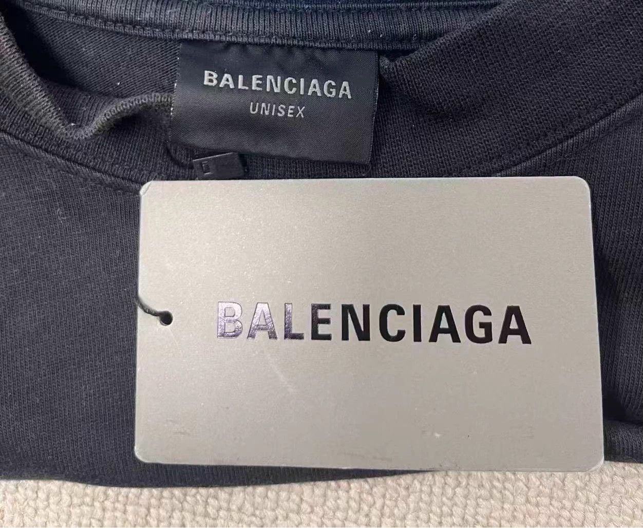 Balenciaga Balenciaga Logo Print Short Sleeve Crewneck T-shirt Black M Size US M / EU 48-50 / 2 - 4 Thumbnail