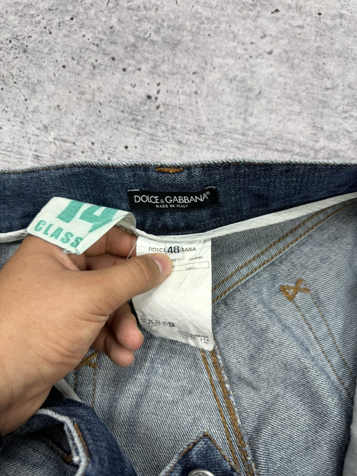 Dolce & Gabbana × Vintage Dolce&Gabbana Metal Pocket Big Logo Blue Stonewashed Jeans Size US 32 / EU 48 - 16 Thumbnail