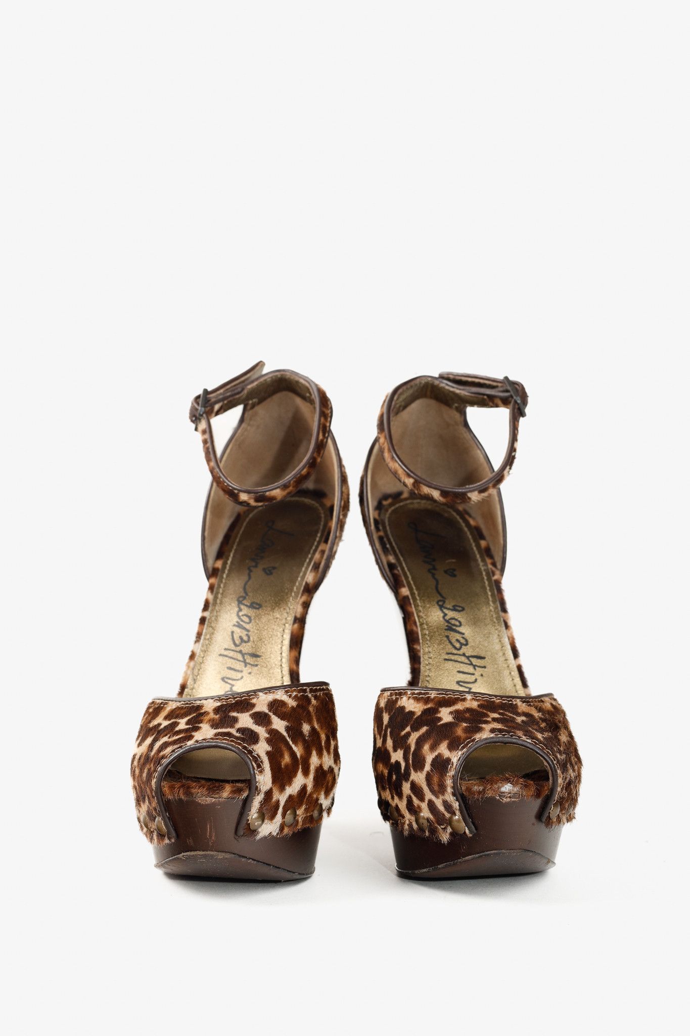Lanvin Lanvin AW/13 Brown Leopard Pony Hair Platform Heels Size US 7 / IT 37 - 2 Thumbnail