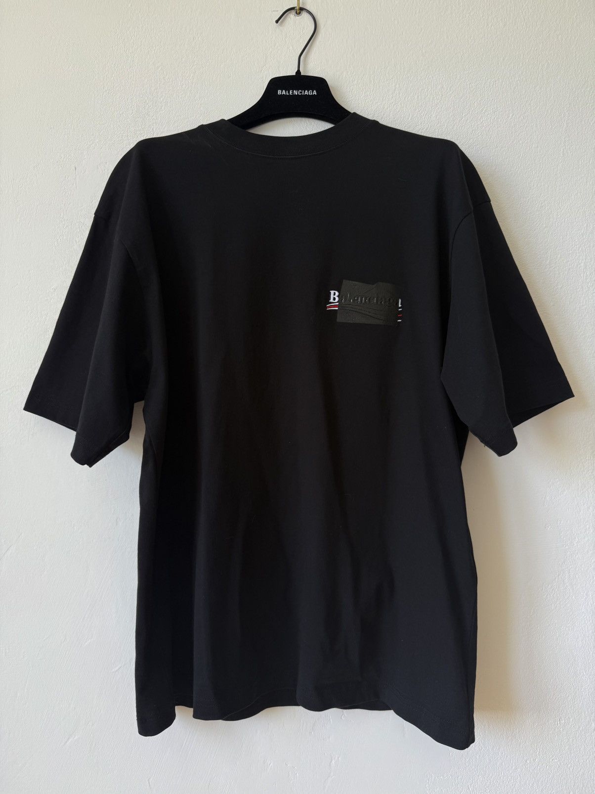 BALENCIAGA バレンシアガ gaffer Tシャツ BALENCIAGA Gaffer Oversized Logo-Embroidered Appliquéd