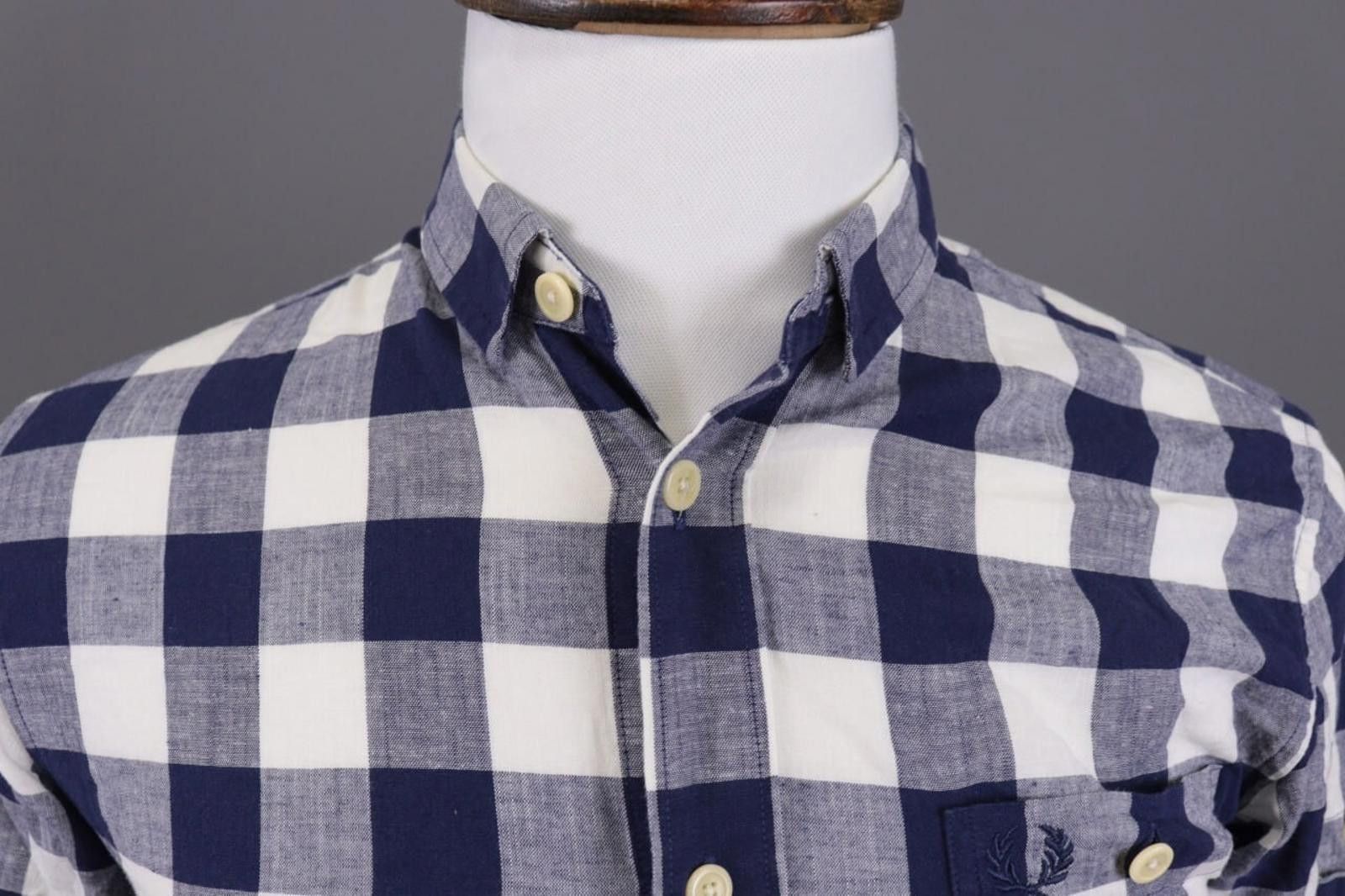 Fred Perry Fred Perry Blue Check Long Sleeve Button Shirt Size S Size US S / EU 44-46 / 1 - 7 Thumbnail
