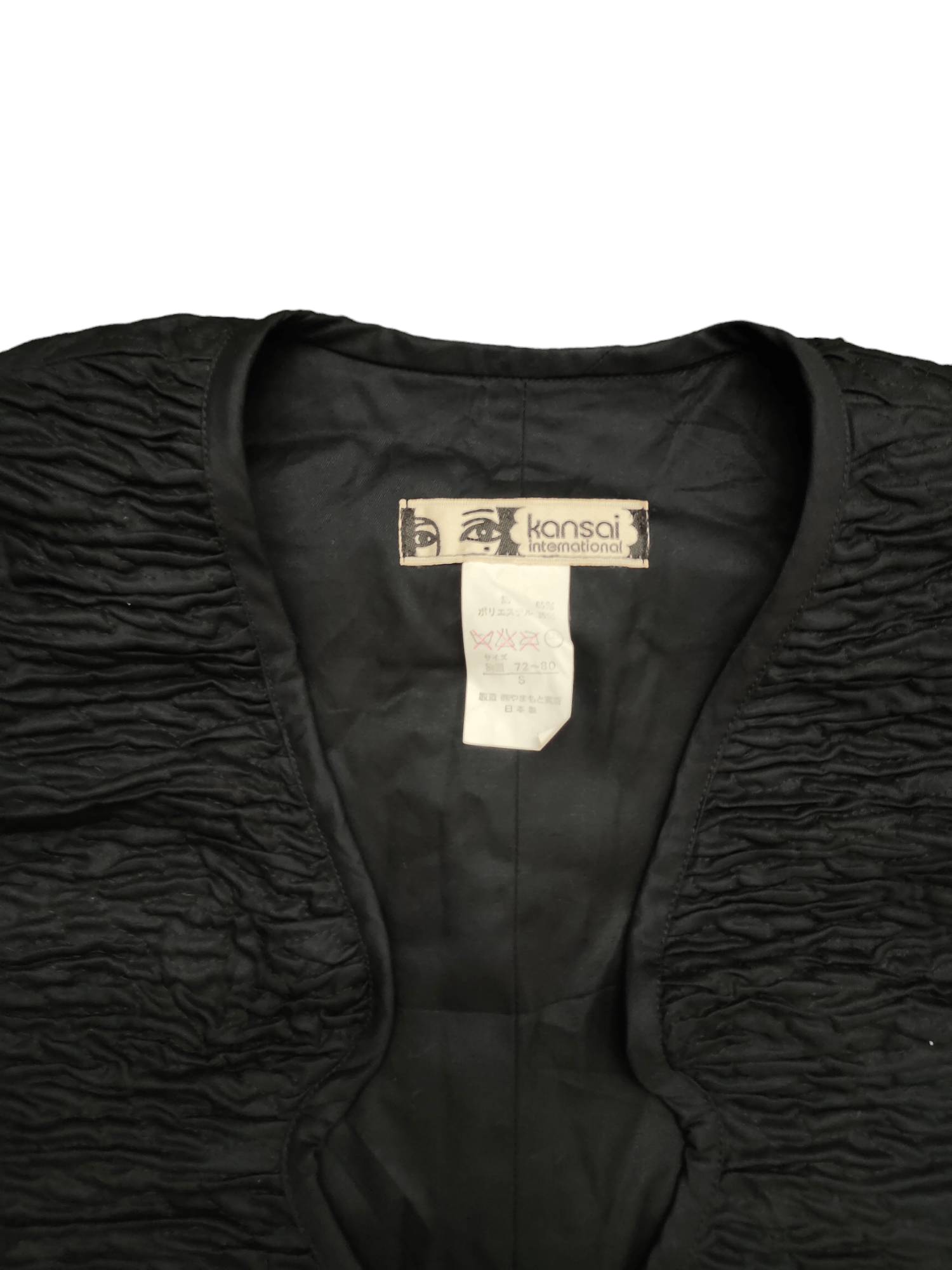 Kansai Yamamoto Vtg 90s Kansai International Kansai Yamamoto Pleated Vest Size US S / EU 44-46 / 1 - 3 Thumbnail