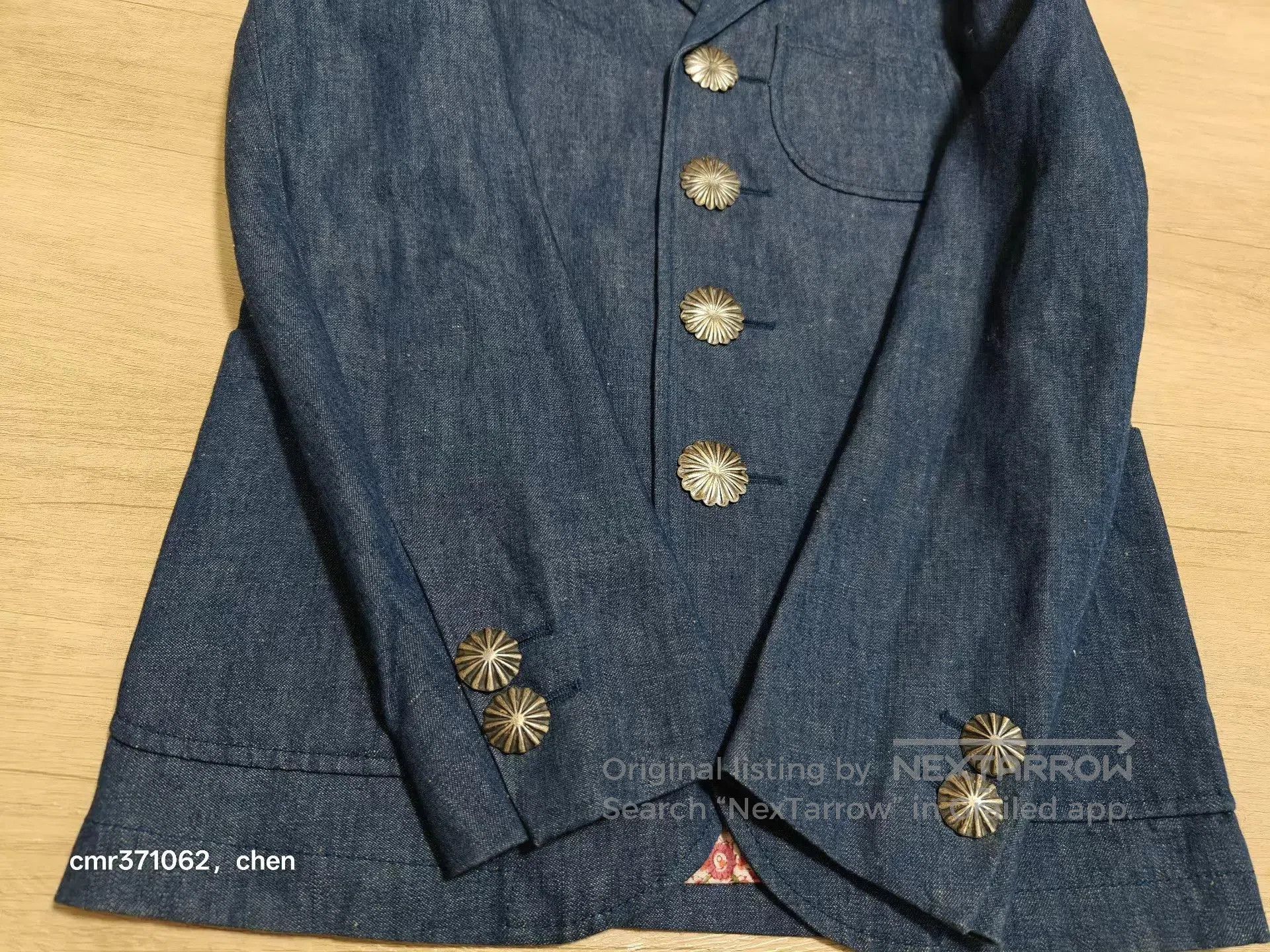 Visvim Blue Denim Jacket with Decorative Buttons . Size US S / EU 44-46 / 1 - 3 Thumbnail