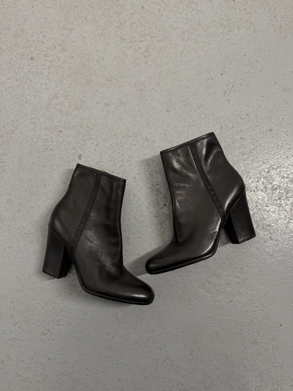 Prada Vintage 00s Prada Ankle Leather Heel Boots Size US 7.5 / IT 37.5 - 1 Thumbnail