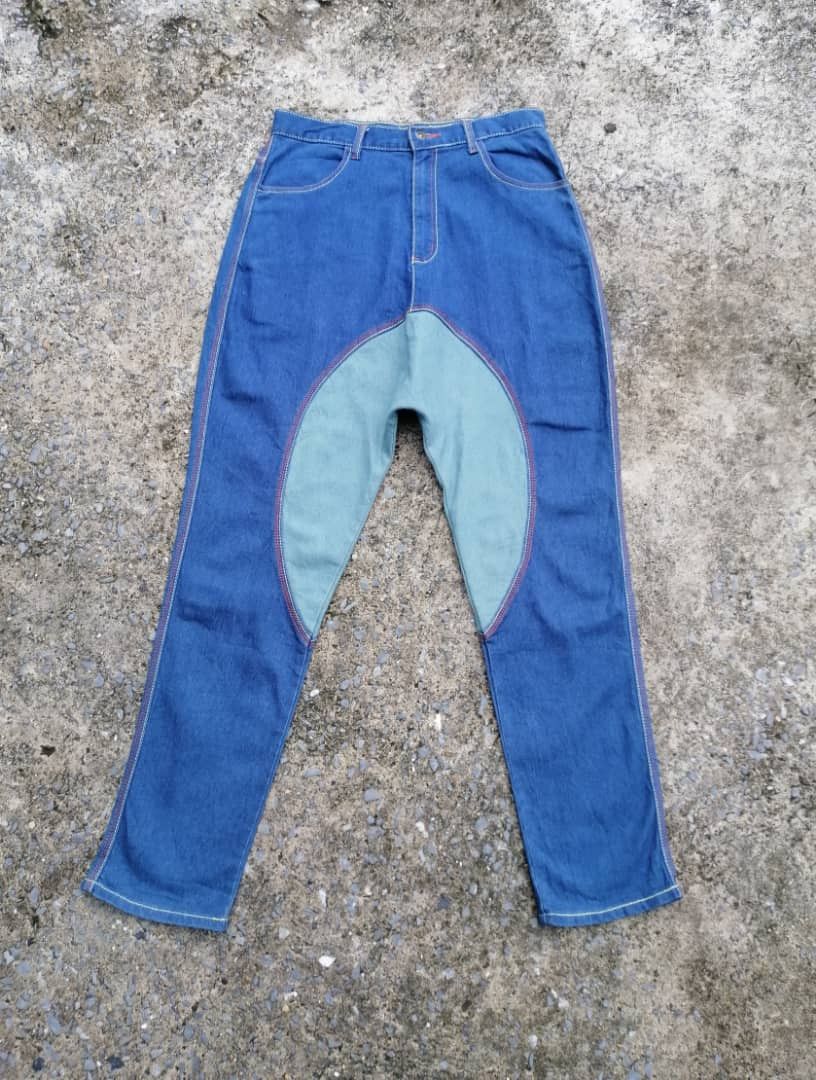 Designer Open Arms Nice Design Denim Jeans Size US 30 / EU 46 - 1 Thumbnail