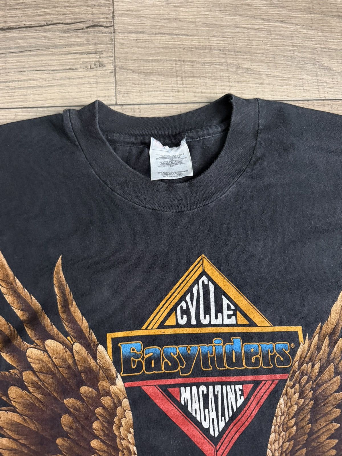 Vintage Vintage 1995 Easyriders Cycle T-Shirt Black Eagle XL Size US XL / EU 56 / 4 - 5 Thumbnail