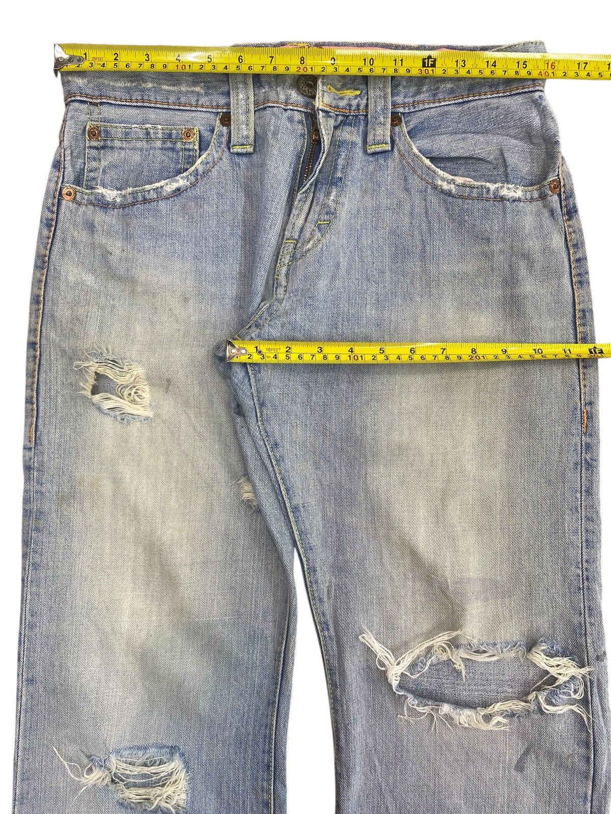 Japanese Brand Japanese Brand Acid Blue Wash Style Distressed Jeans Size US 32 / EU 48 - 5 Thumbnail