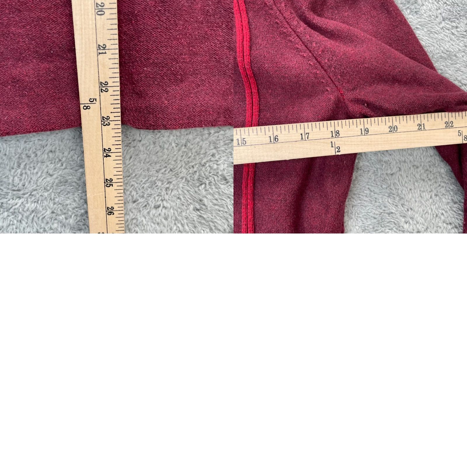 Eddie Bauer VINTAGE Eddie Bauer Sweater Womens XL Red Fair Isle Hooded Tight Knit Pullover Raglan Sleeve Knit Wool Blend Top Womens Size XL / US 12-14 / IT 48-50 - 8 Thumbnail