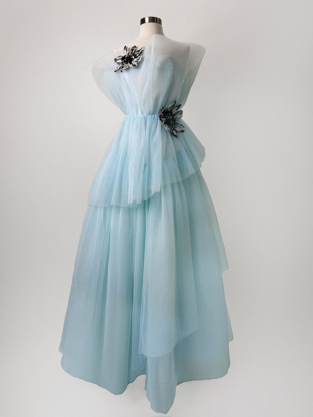 Other Brand new US 6 Anna Augusta Baby Blue Maxi Evening Dress Size M / US 6-8 / IT 42-44 - 1 Thumbnail