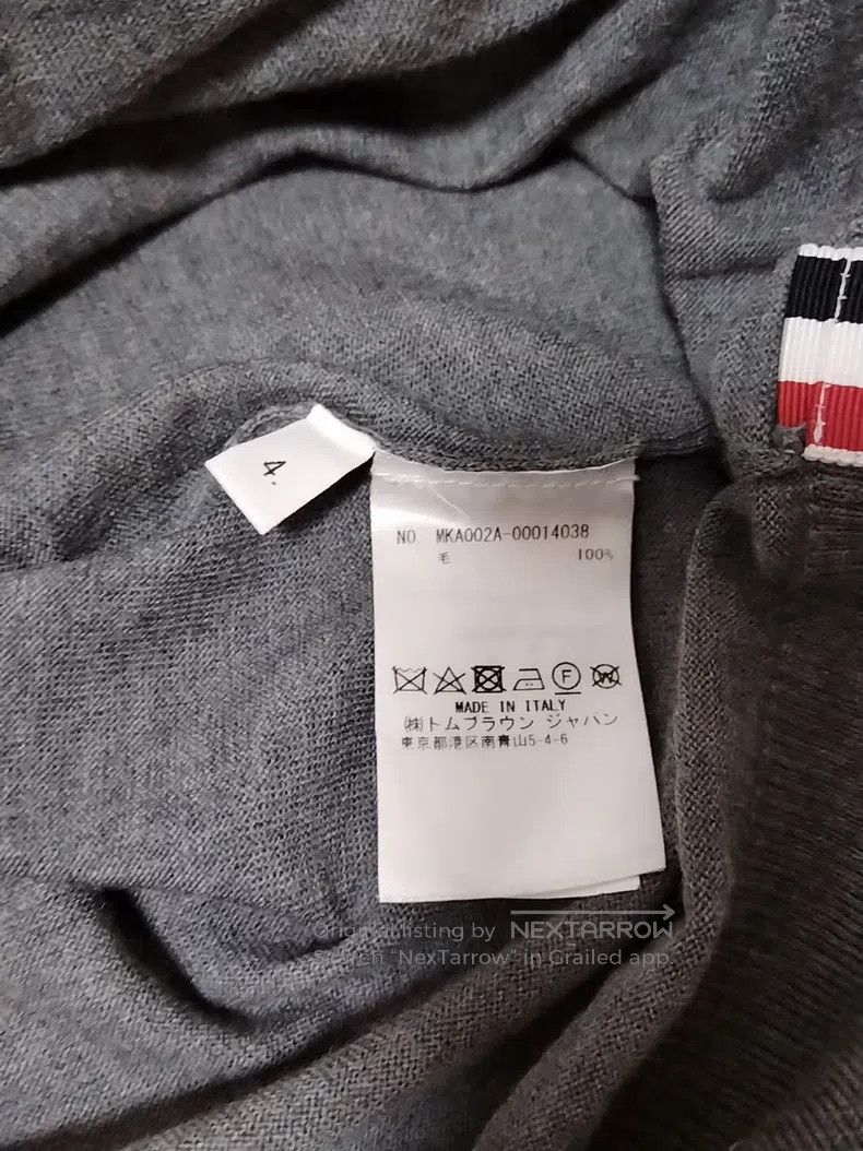 Thom Browne Thom Browne Four Stripes Gray Wool Knit Sweater Size US XL / EU 56 / 4 - 4 Thumbnail