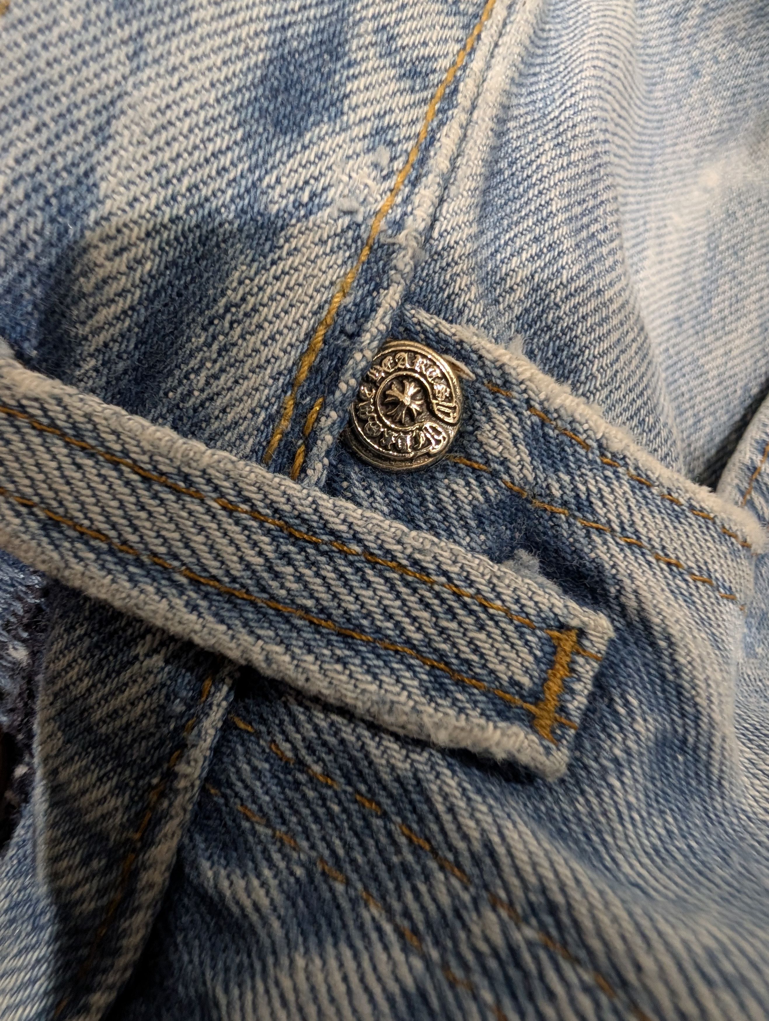 Chrome Hearts Green Alligator Cross Patch Levis 501 Jeans Size 29" - 24 Thumbnail