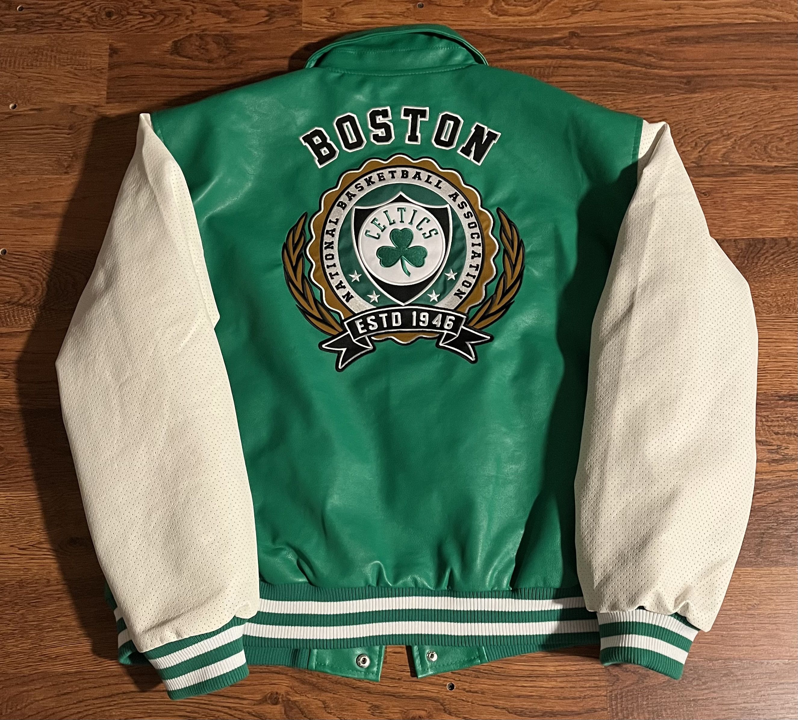 Other Ultra Game Boston Celtics NBA Varsity Jacket Faux Leather Size US XL / EU 56 / 4 - 2 Thumbnail