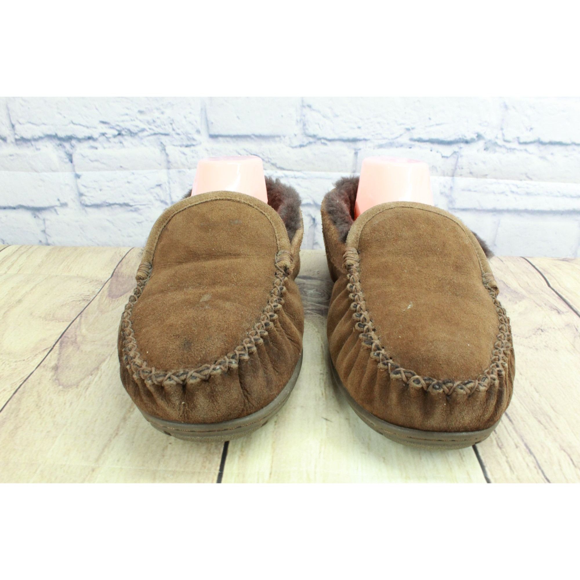 L.L. Bean LL Bean Mens Wicked Good Shearling Lined Venetian Slippers Size US 10 / EU 43 - 4 Thumbnail