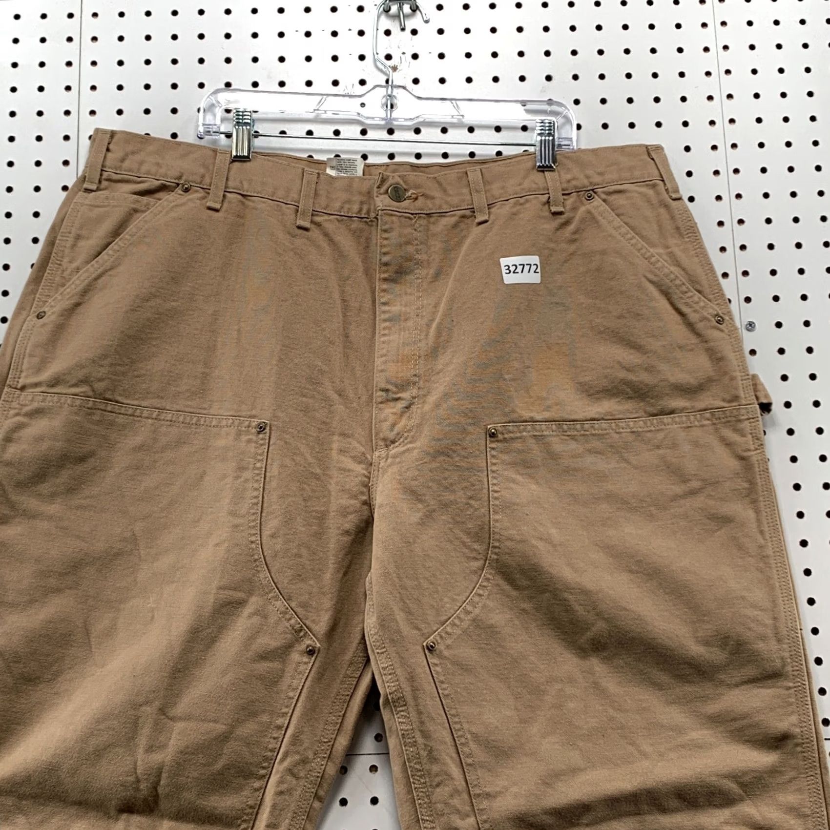Carhartt VINTAGE Carhartt Pants Double Knee Canvas Mens 42x35 Brown USA Union Made Carhartt Pants Men 42x35 Brown USA Carpenter Style Size US 42 / EU 58 - 5 Thumbnail