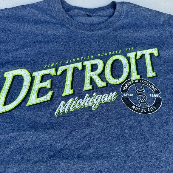 Designer NEW DETROIT MICHIGAN MOTOR CITY T-SHIRT SZ MEDIUM M Size US M / EU 48-50 / 2 - 2 Thumbnail