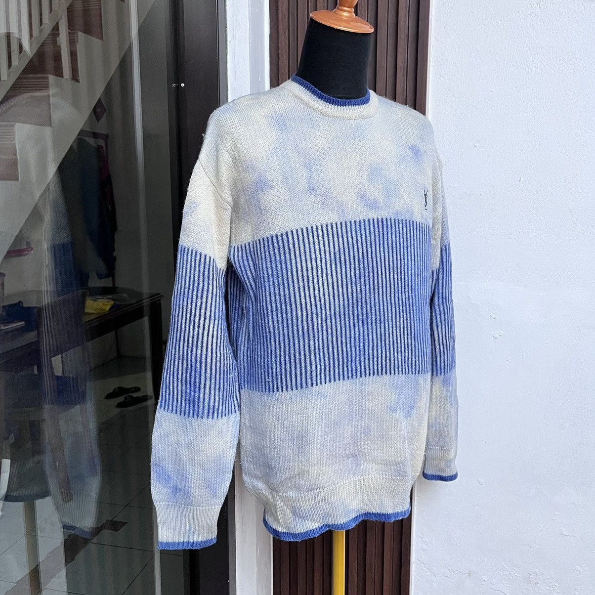Yves Saint Laurent 💸Binding💸 Knitwear Yves Saint Laurent Pour Homme 100% Wool Size US L / EU 52-54 / 3 - 4 Thumbnail