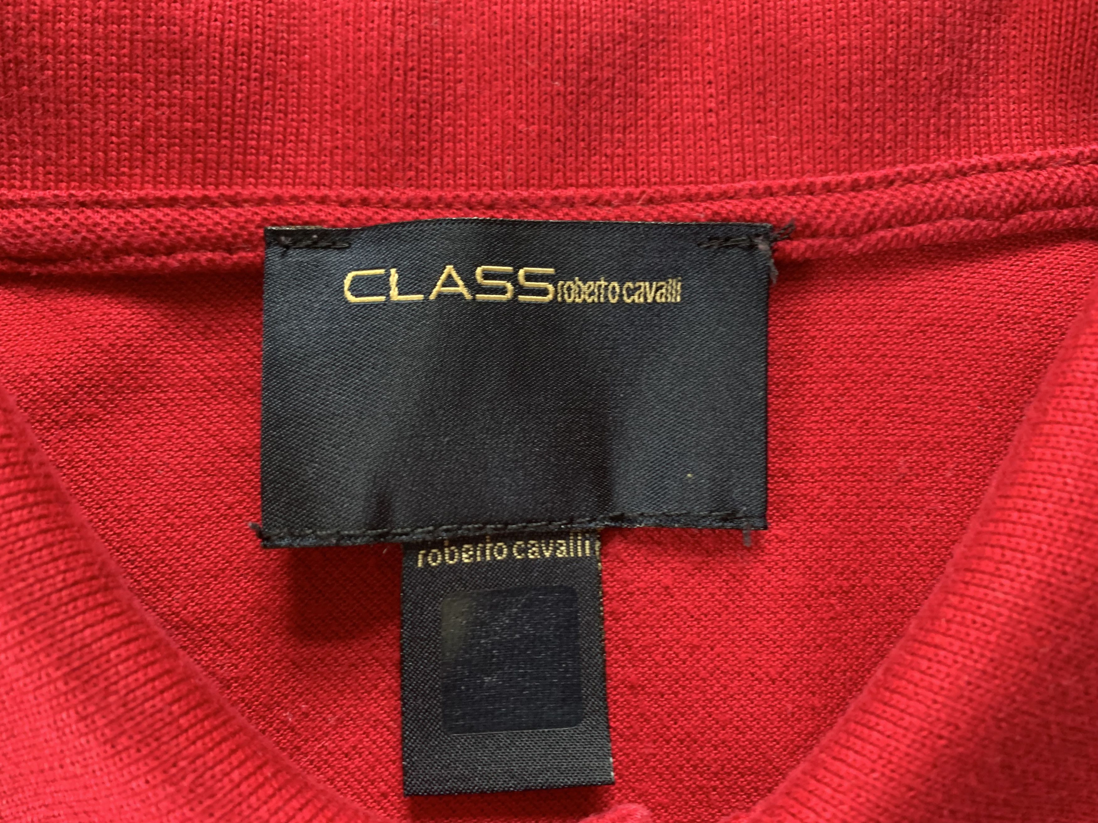 Roberto Cavalli Roberto Cavalli Class Red Cotton Polo Slim Shirt Size US XL / EU 56 / 4 - 6 Thumbnail