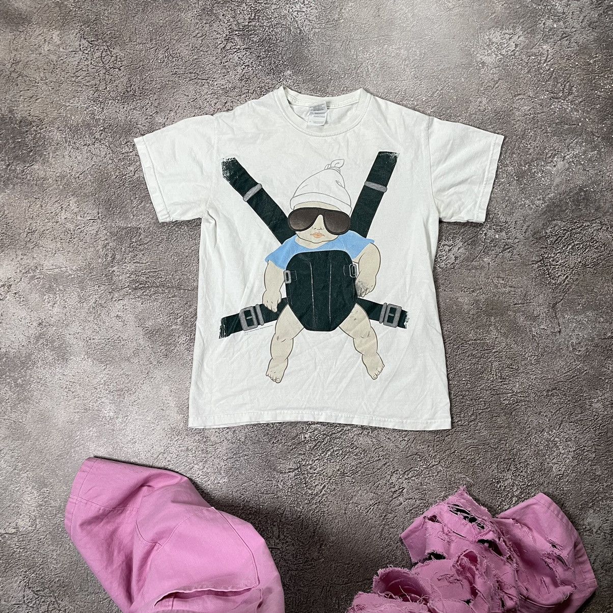 Vintage Vintage Y2K Graphic Tee Helmet Print Skate Streetwear Boxy M Size US M / EU 48-50 / 2 - 1 Thumbnail
