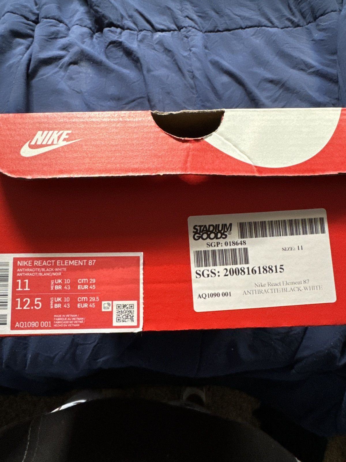 Nike Nike React Element 87 Anthracite Black Size US 11 / EU 44 - 8 Thumbnail