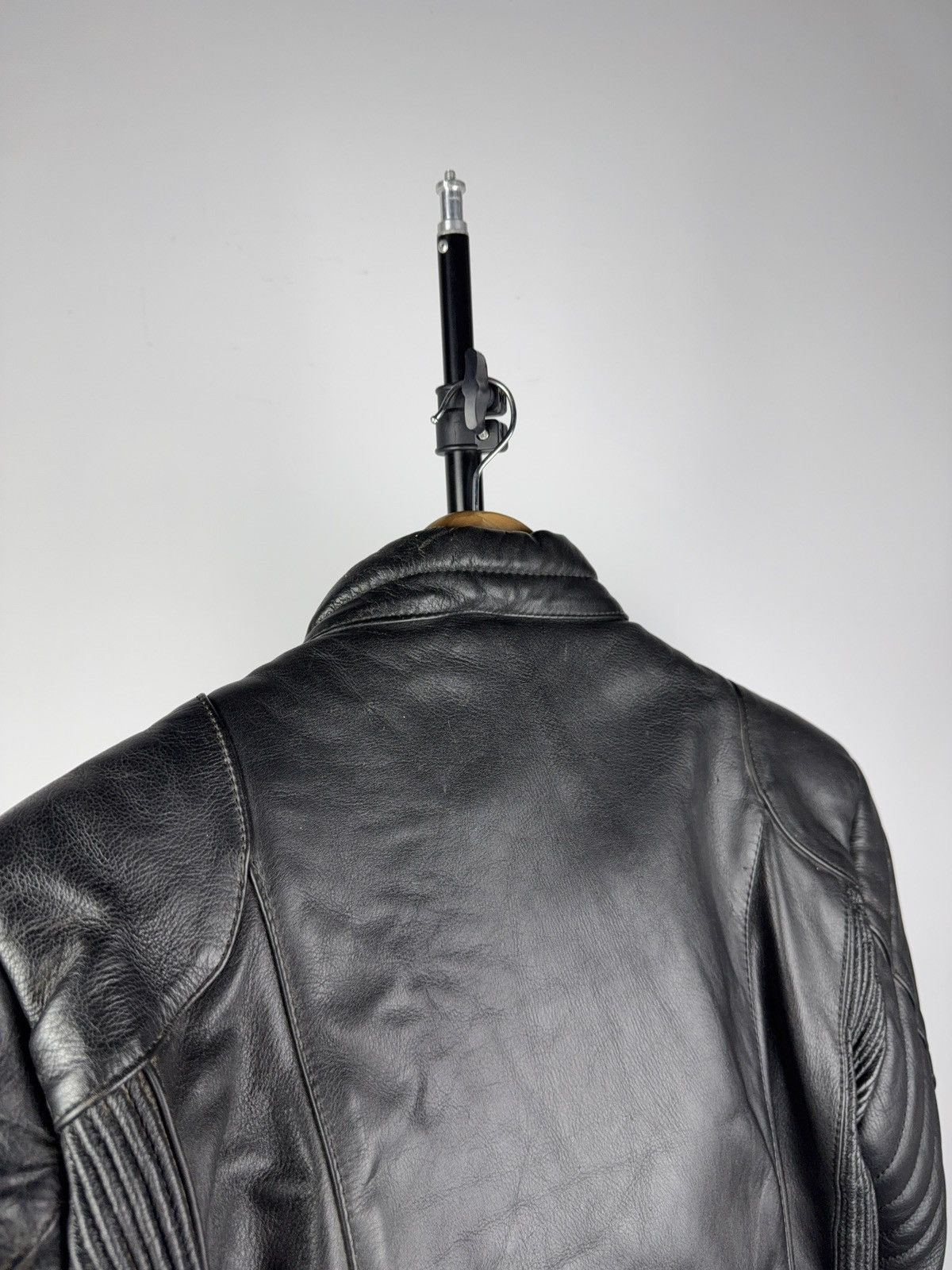 Leather Vntg 00s Heavy Leather Racing MOTO Bomber Jacket Punk Size US S / EU 44-46 / 1 - 13 Thumbnail