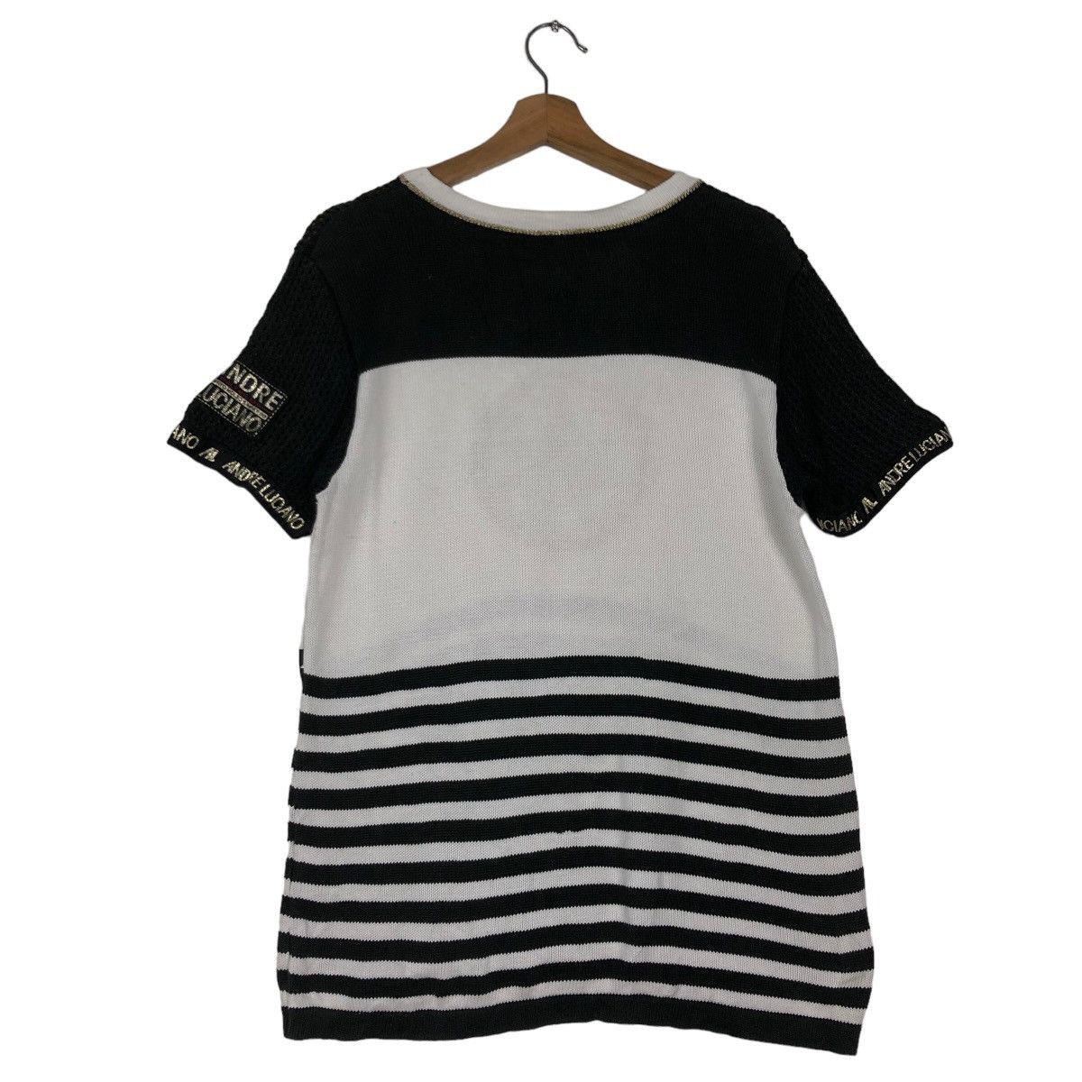 🔥Vintage Knit Sweatshirt Short Sleeve Andreluciano Japan