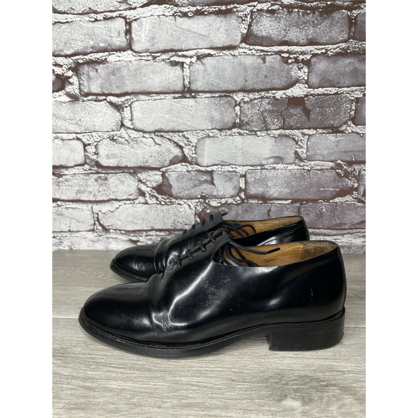Other Filipe Sousa Black Patent Leather Oxfords Lace Up Shoes Wome Size US 7.5 / IT 37.5 - 2 Thumbnail