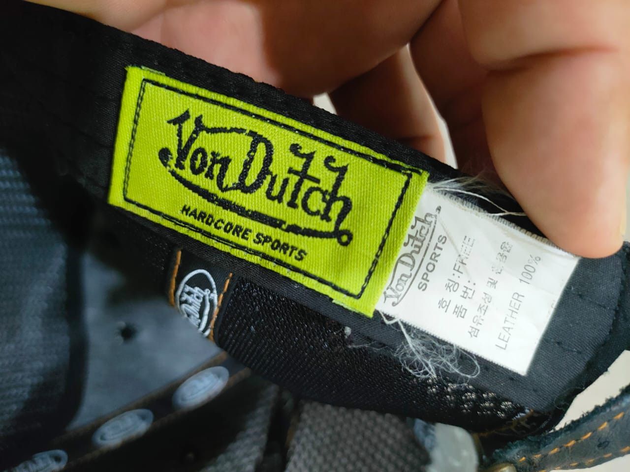 Vintage × Von Dutch 🚨 RARE VINTAGE LEATHER VON DUTCH TRUCKER HAT Size ONE SIZE - 5 Thumbnail