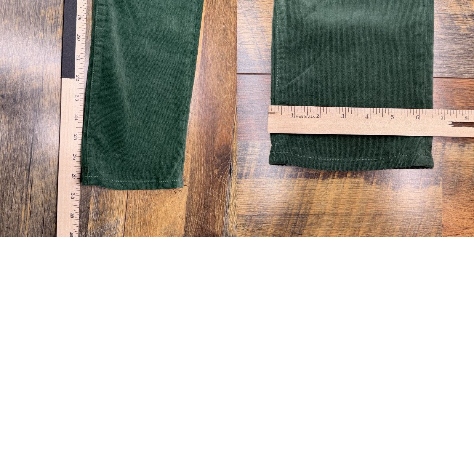 J.Crew J.CREW Jeans Womens 24 Green Mid Rise Stretch Corduroy, 5-Pocket, Regular Fit, Straight, Inseam 27.5, Button Logo, Machine Washable Size 42" / US 20 - 9 Thumbnail