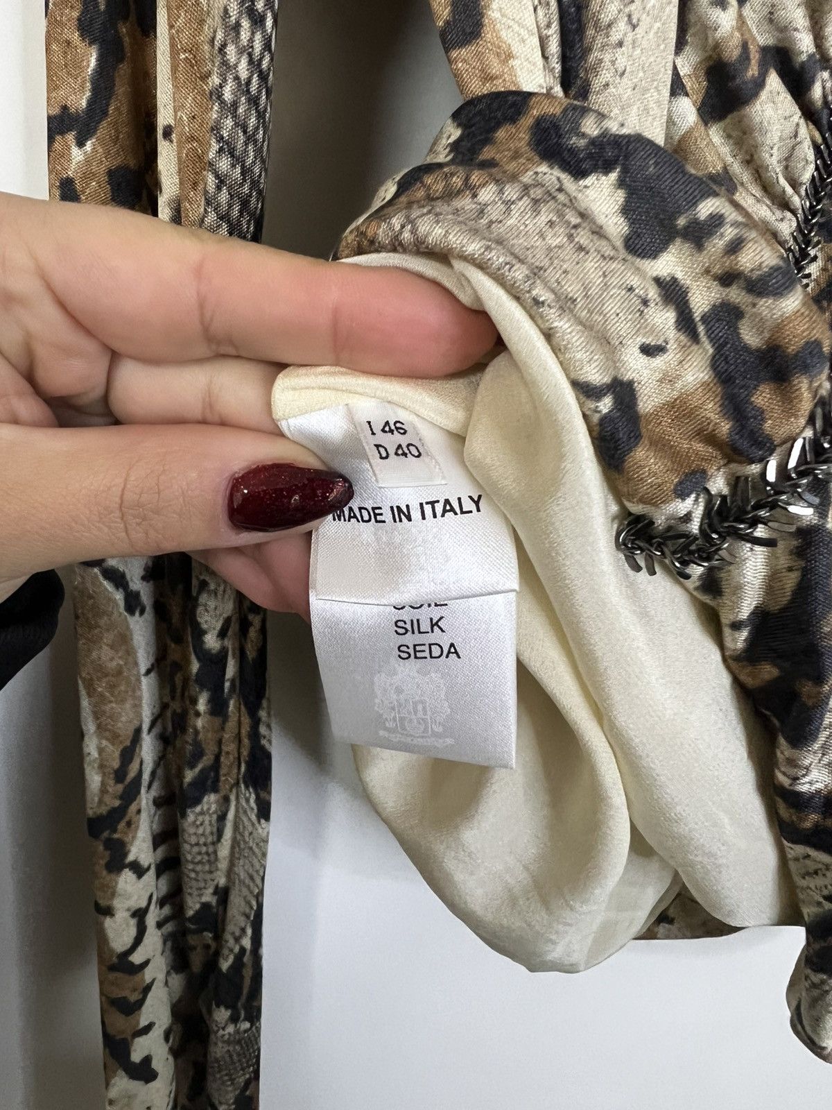 Blumarine Blumarine long sleeve M 100% silk animal print Size M / US 6-8 / IT 42-44 - 2 Thumbnail