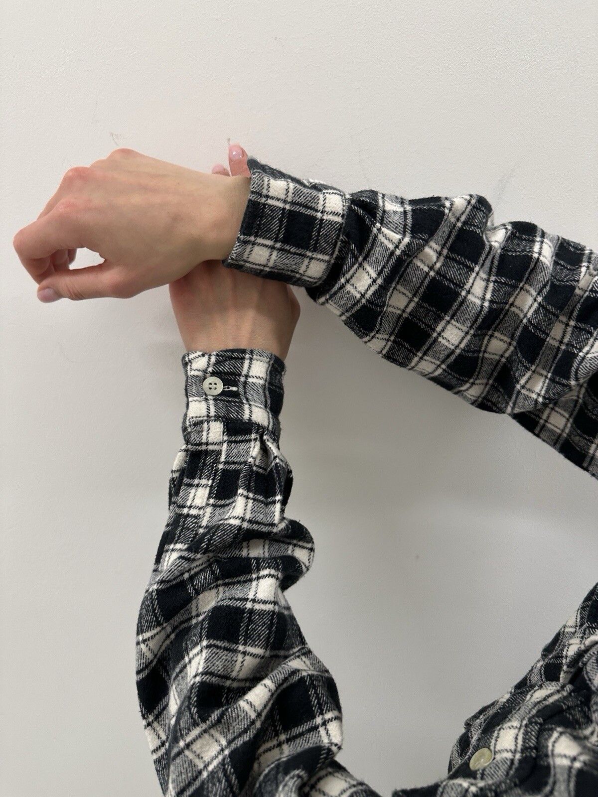 Moschino Vintage 90s Moschino Jeans Flanel Shirt Checked Womens Size M / US 6-8 / IT 42-44 - 7 Thumbnail
