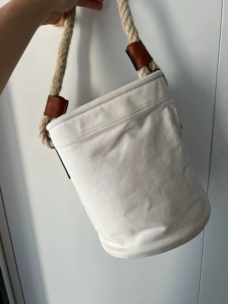 Loewe loewe Canvas patchwork hemp rope handle bucket bag 2503-Nex Size ONE SIZE - 3 Thumbnail