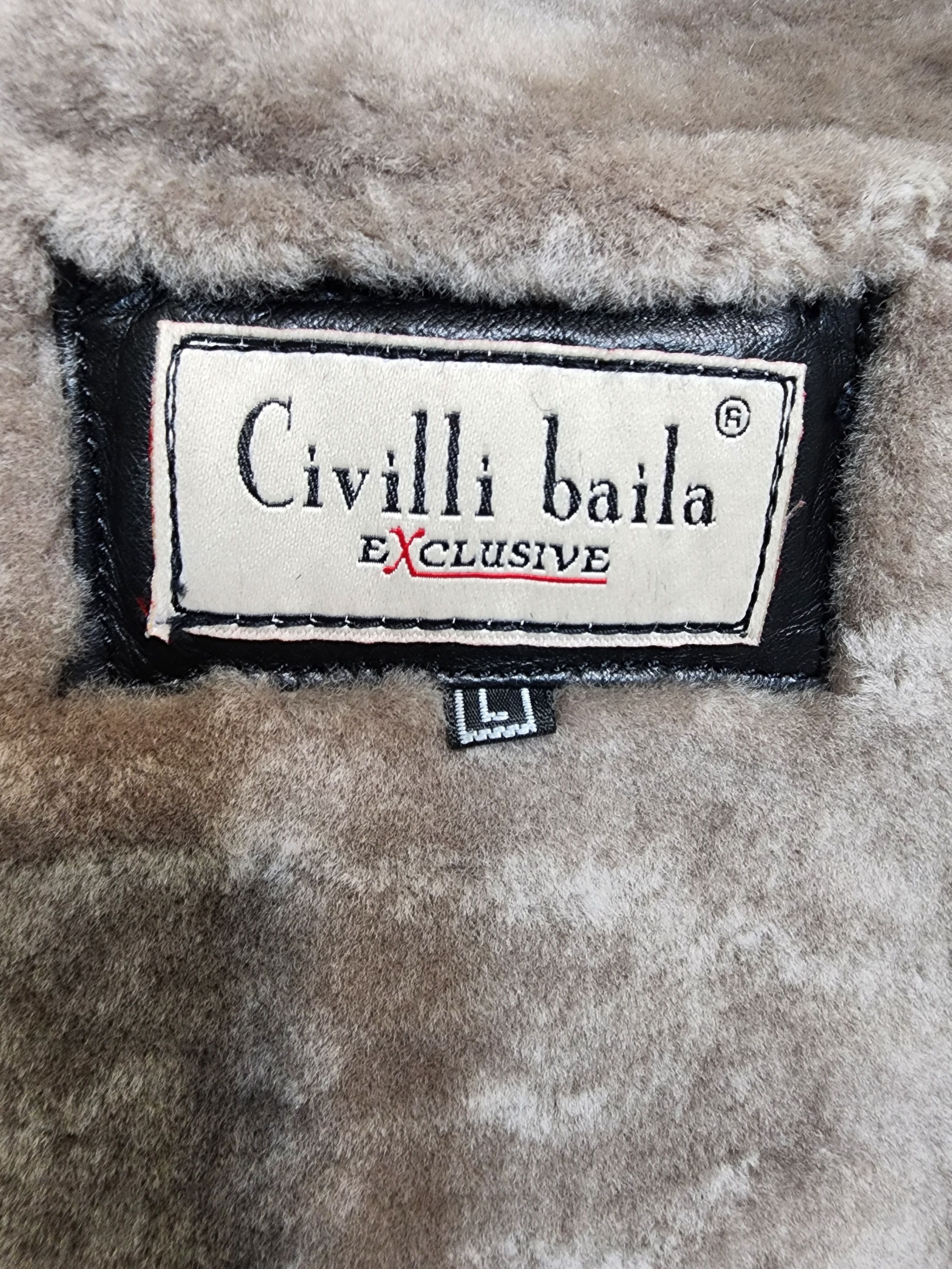 Genuine Leather Men's Black Leather Fur Jacket: Genuine Fur, Metal Zipper Size US L / EU 52-54 / 3 - 8 Thumbnail